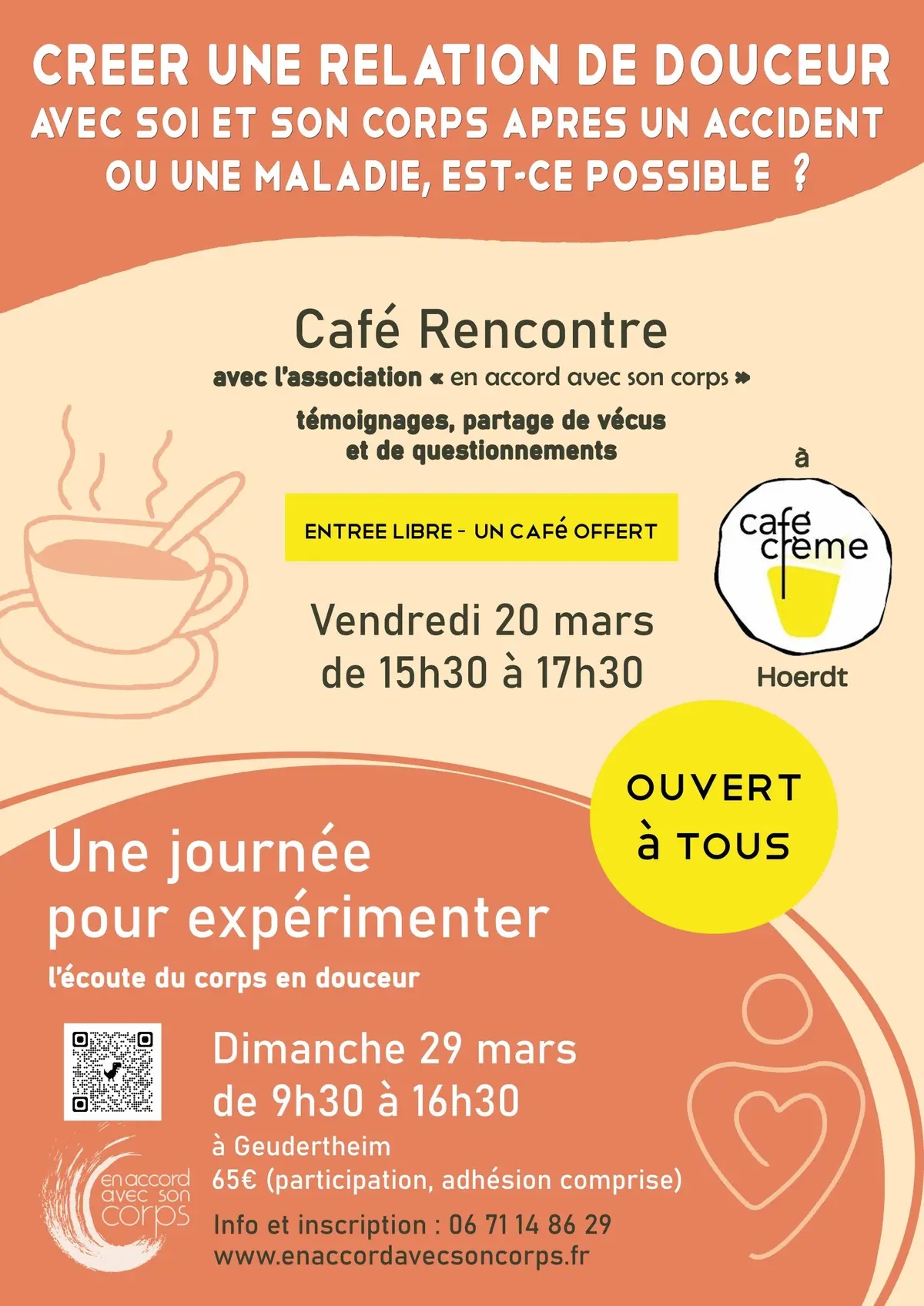 Café-rencontre Créer une relation de douceur avec son corps après un accident