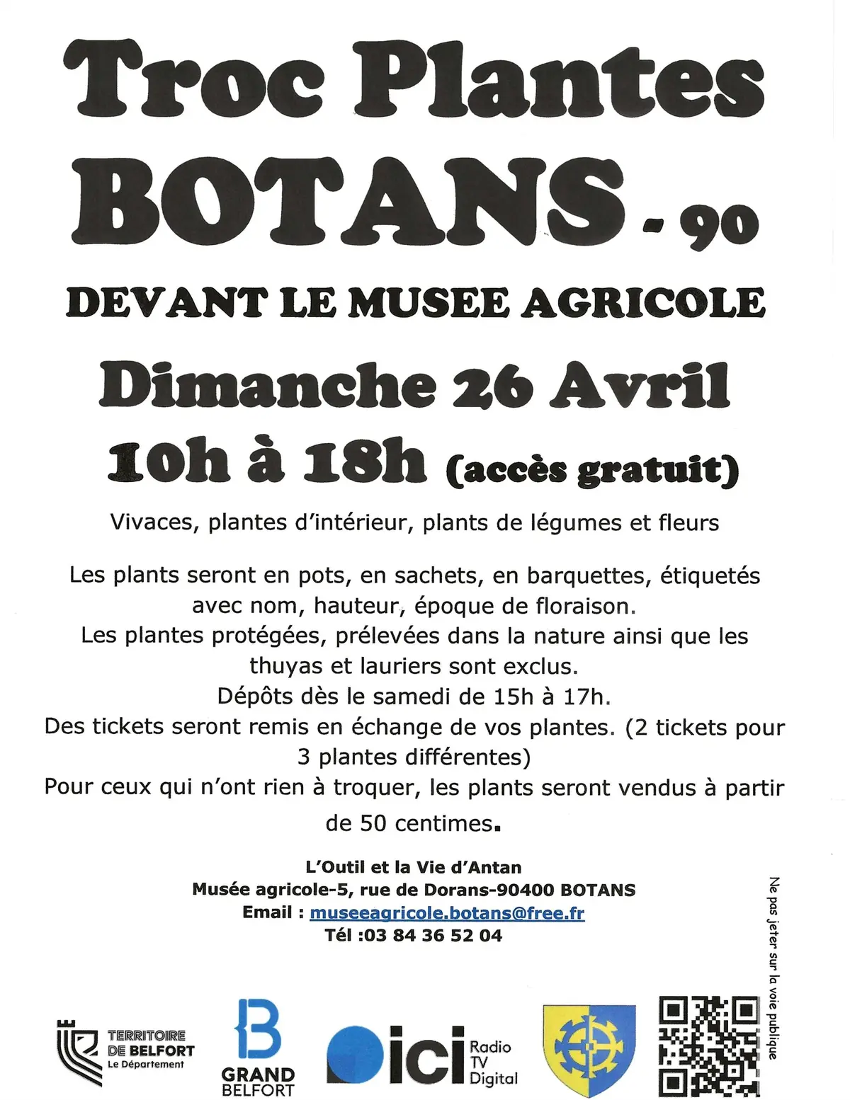 TROC PLANTES à BOTANS / 90 devant le Musée Agricole