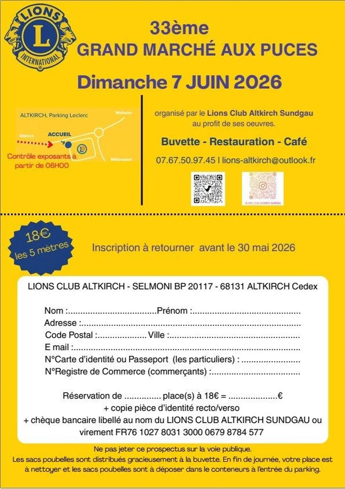 33eme  Grand Marché  aux Puces   ALTKIRCH parking Leclerc