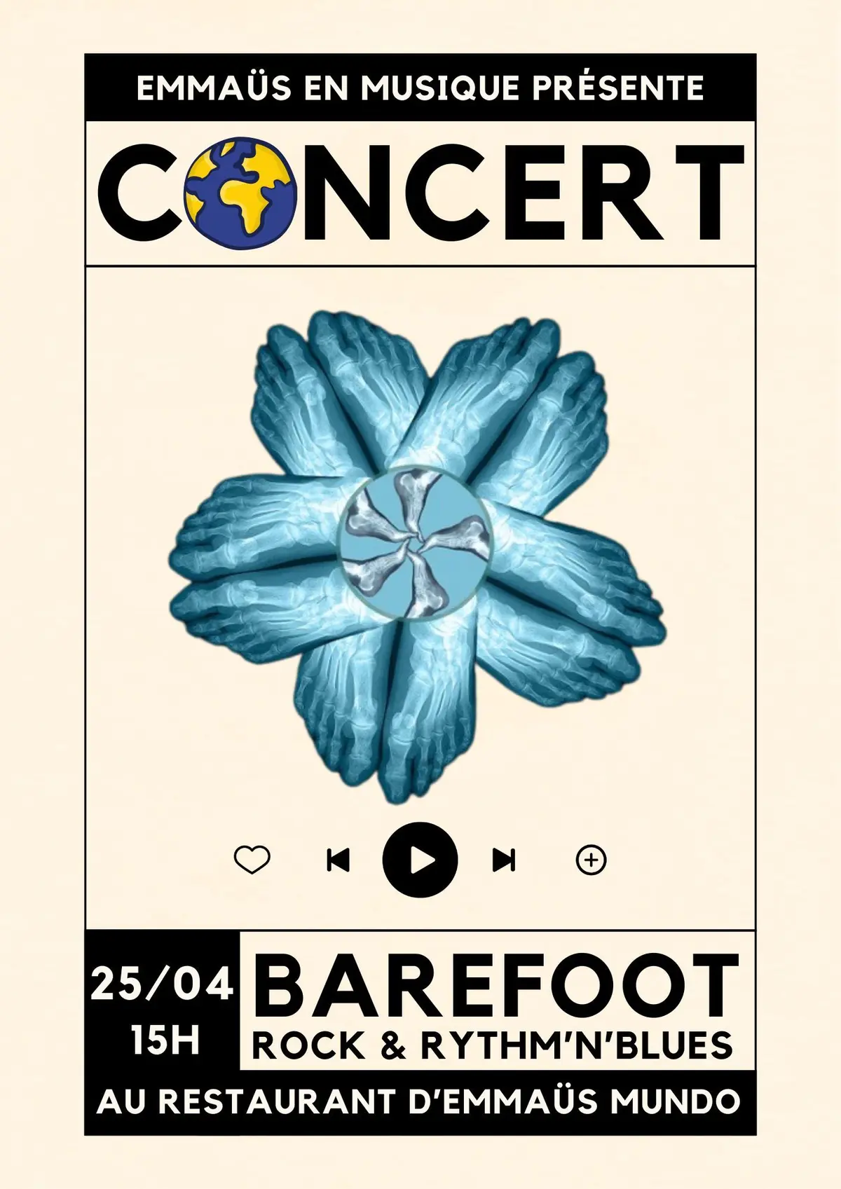 Concert du groupe Barefoot (rock & rythm'n'blues)