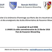 Cérémonie aux victimes des tirs du Grand Canon de Zillisheim sur Wesserling &copy; Joseph Goester