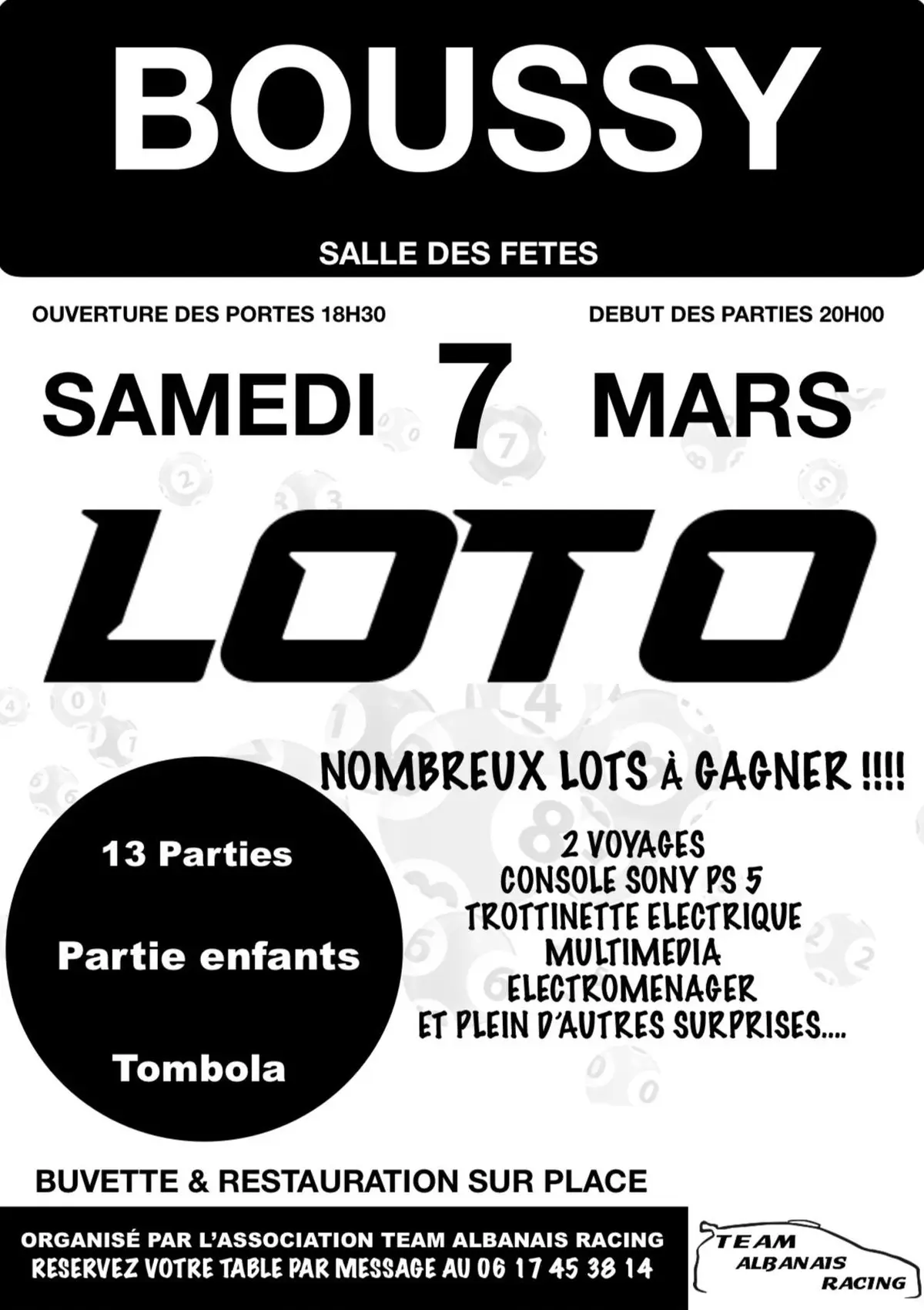 6 eme LOTO du Team Albanais Racing 