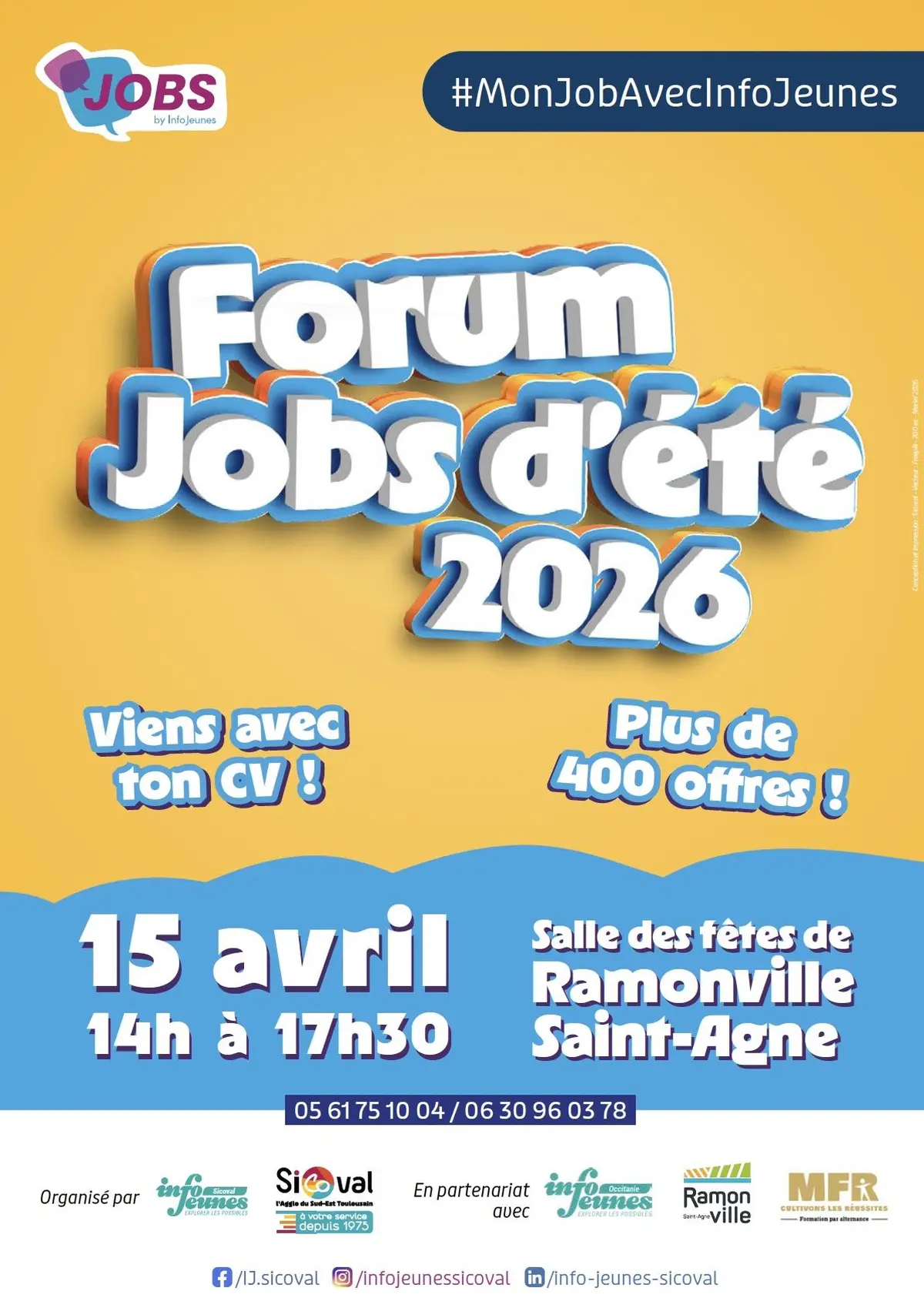 Forum Jobs d’été du Sicoval 2026 - plus de 700 offres d’emploi à pourvoir
