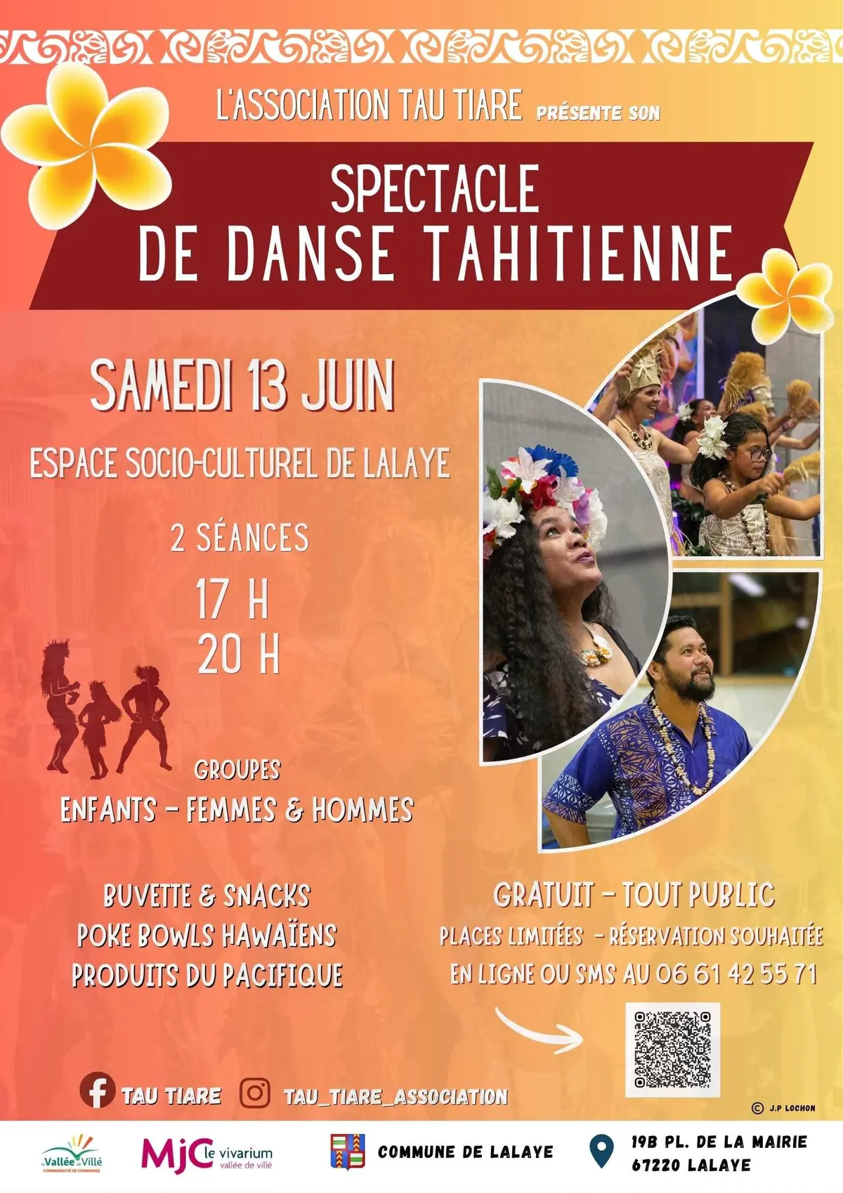 Spectacle de danse tahitienne TAU TIARE - samedi 13/06/2026