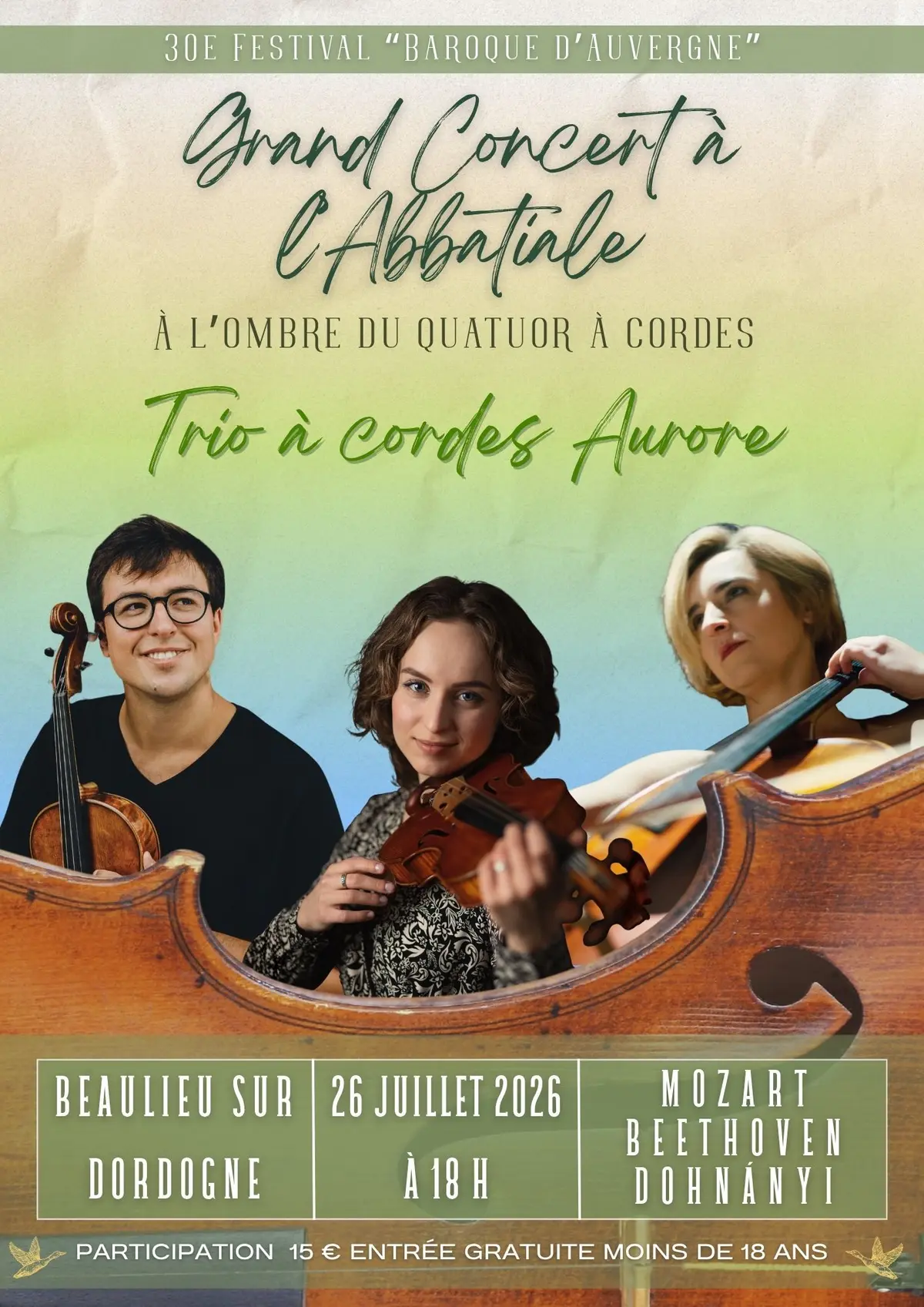 À l’ombre du quatuor à cordes. LES GRANDS TRIOS À CORDES