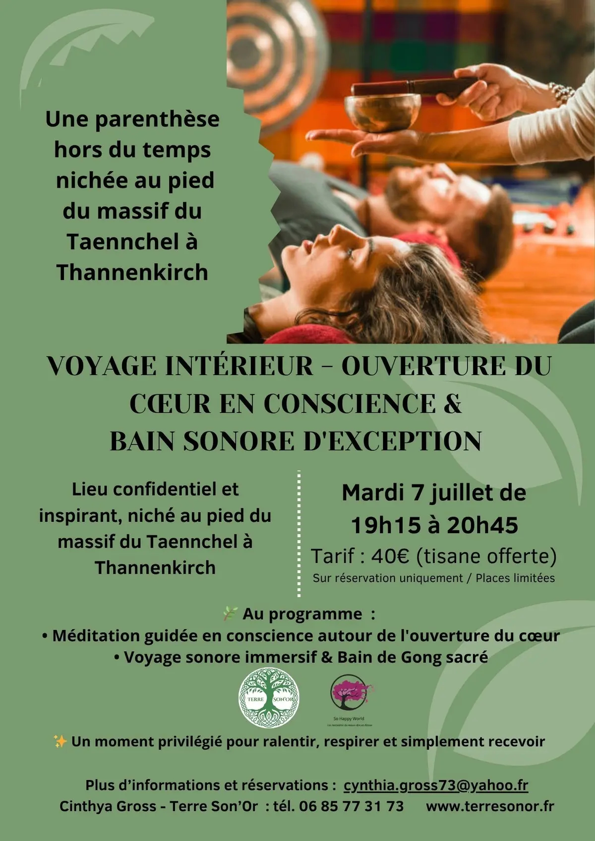 Voyage Intérieur – Ouverture du Cœur en Conscience & Bain Sonore d'Exception 