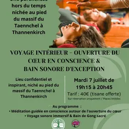 Voyage Intérieur – Ouverture du Cœur en Conscience & Bain Sonore d'Exception 