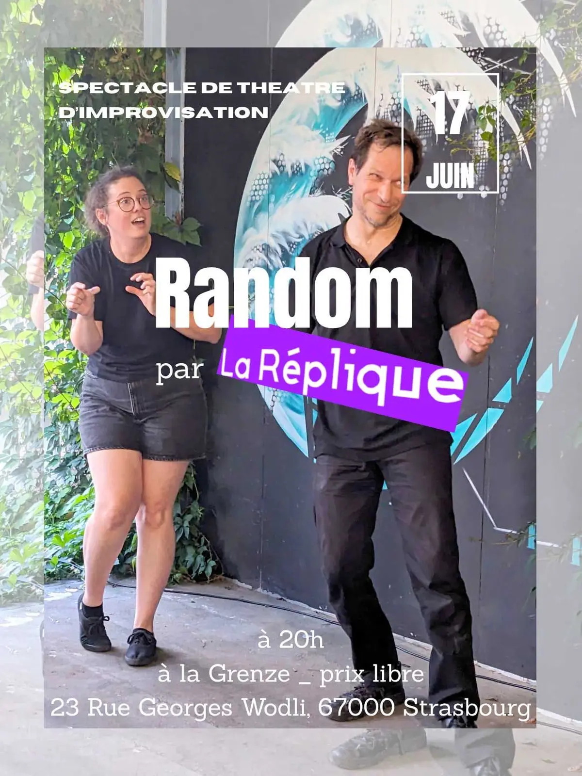 Spectacle : Théâtre d’impro en terrasse avec La Réplique à La Grenze