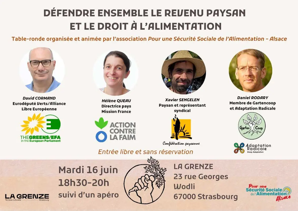 Table-ronde : Défendons ensemble le revenu paysan et le droit à l’alimentation !