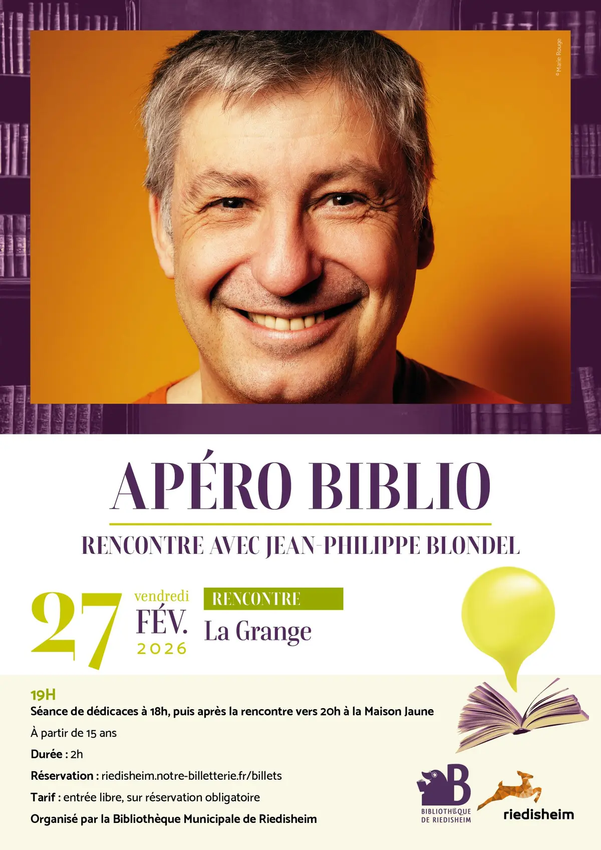 Apéro biblio avec Jean-Philippe Blondel