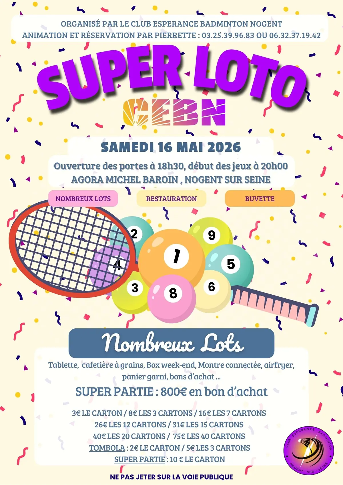 Loto de l'Espérance Badminton