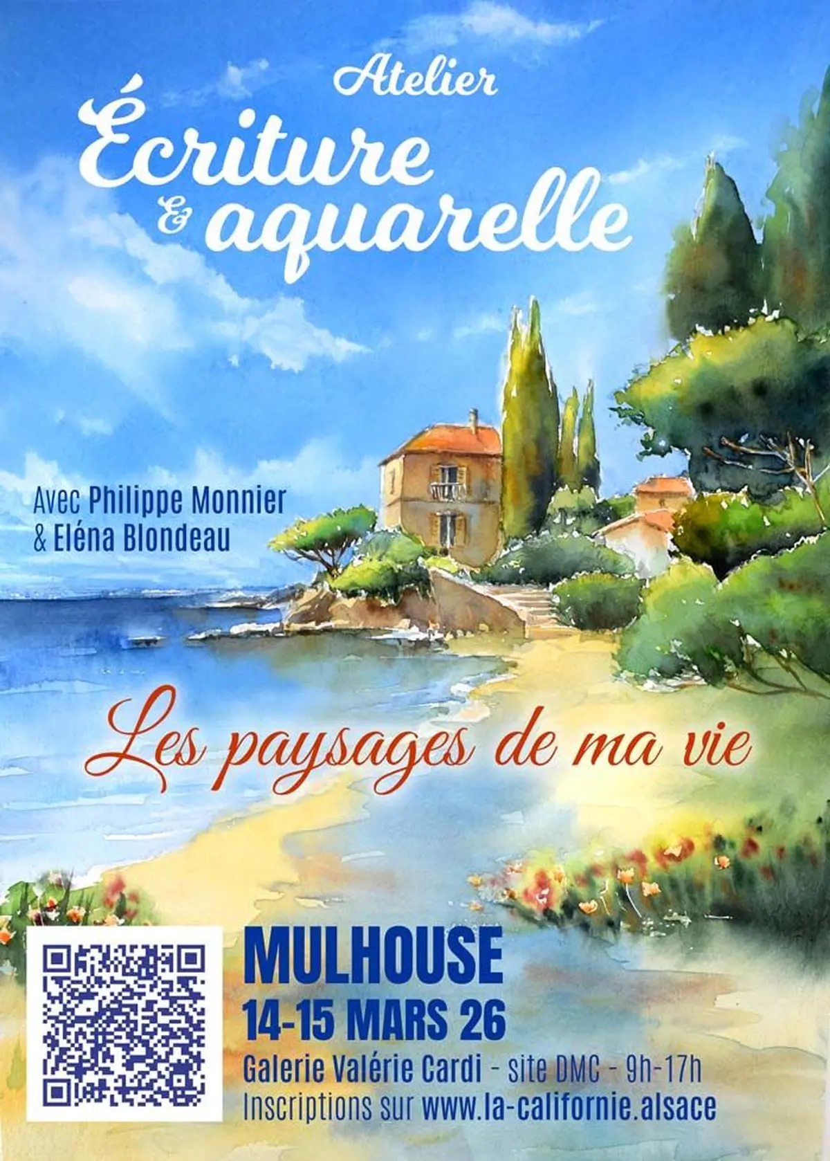 Atelier écriture et aquarelle à Mulhouse, avec Philippe Monnier & Eléna Blondeau