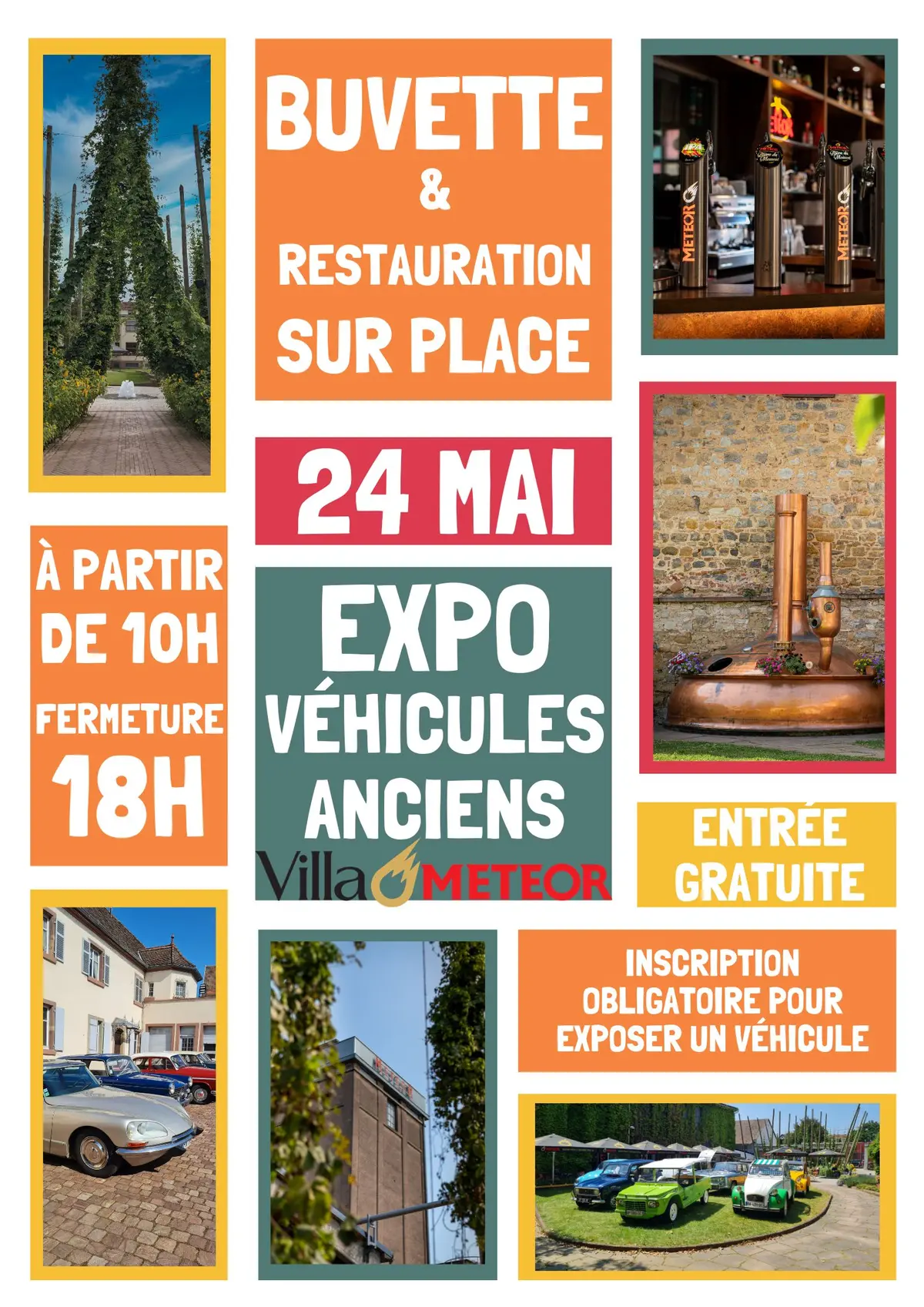 Exposition de voitures anciennes populaires