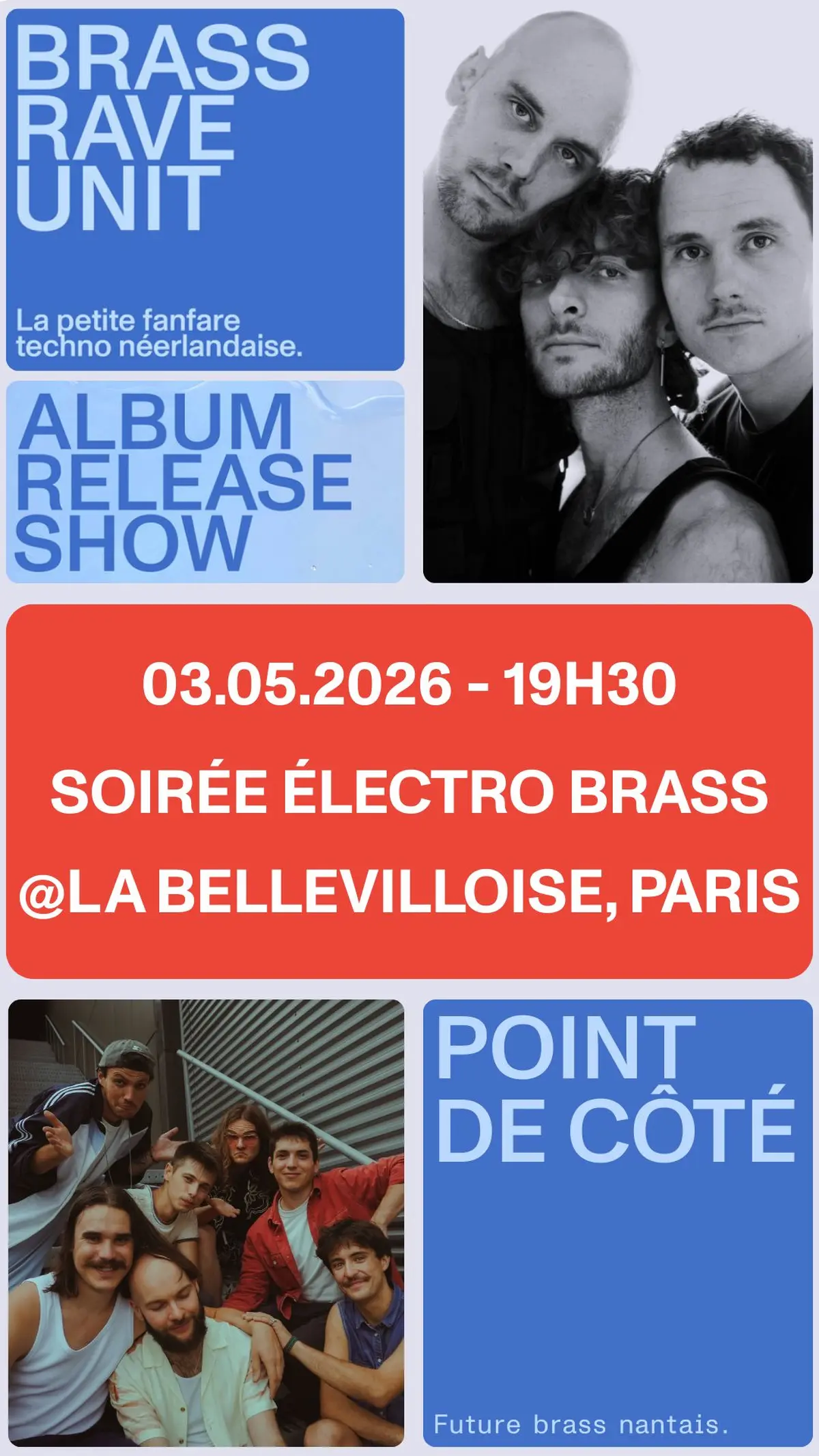 Brass Rave Unit x Point de Côté - Soirée Électro Brass - La Bellevilloise
