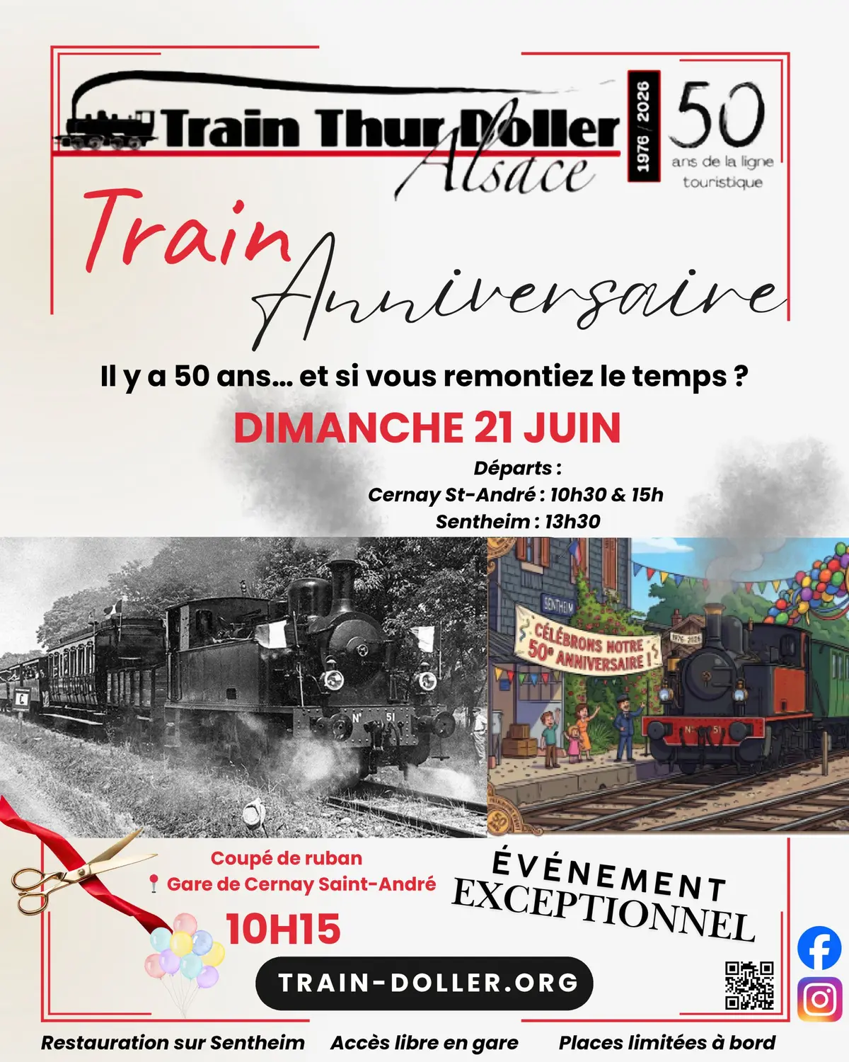 Train anniversaire - 50 ans de circulation touristique