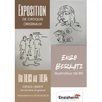 Exposition des croquis originaux d’Enzo Berkati &copy; MD