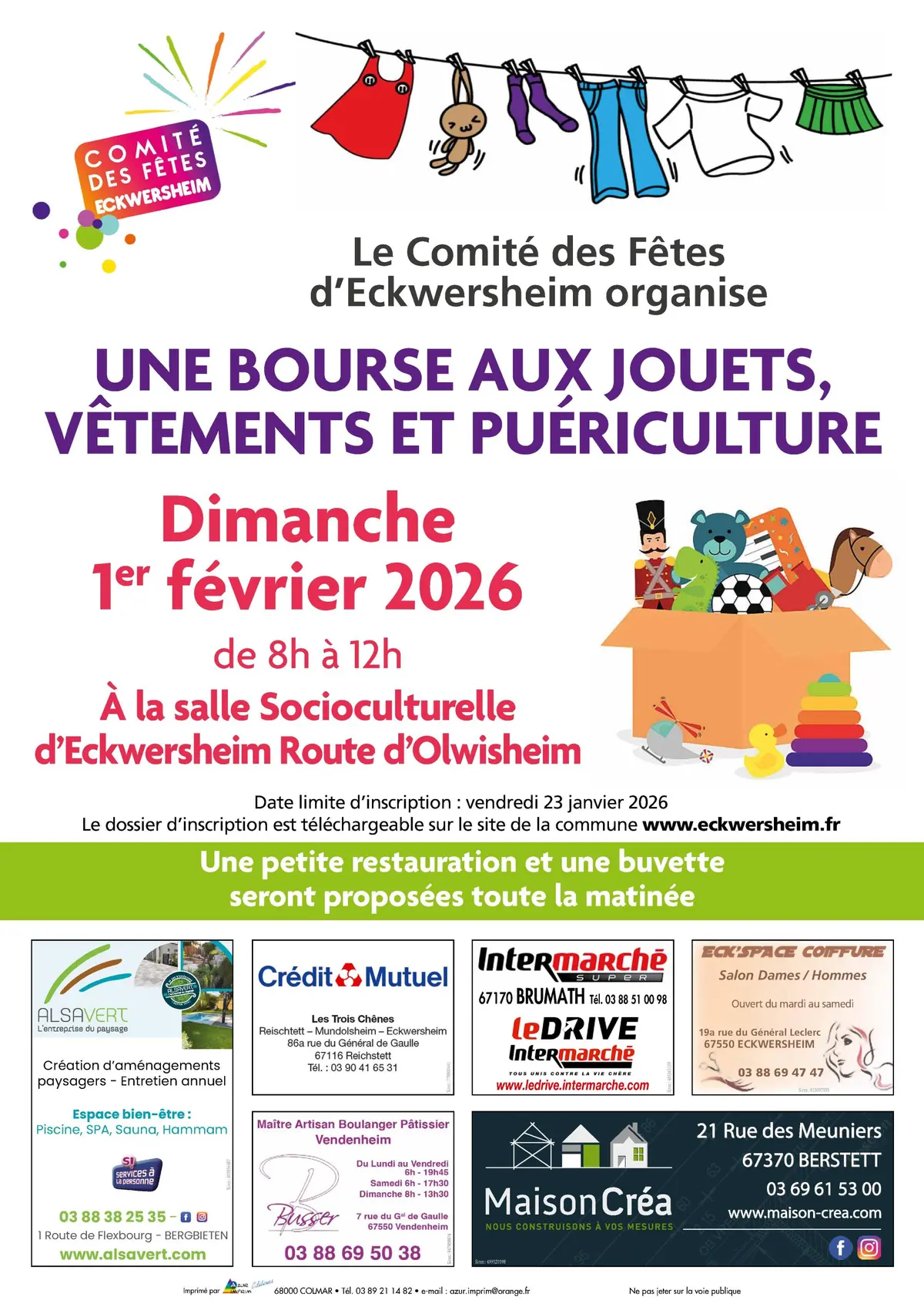 Bourse Vêtements pour enfants, Jouets et Puériculture Eckwersheim