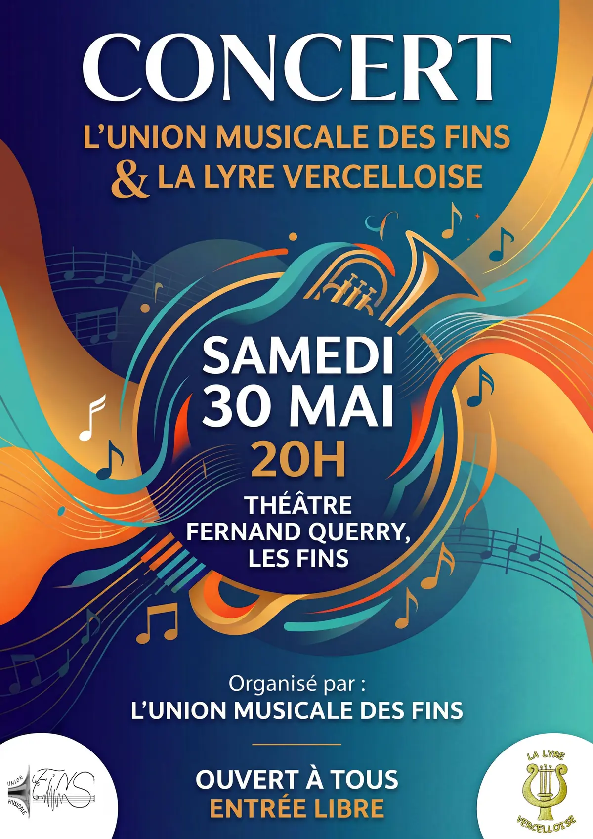 Concert - Union Musicale des Fins et la Lyre Vercelloise