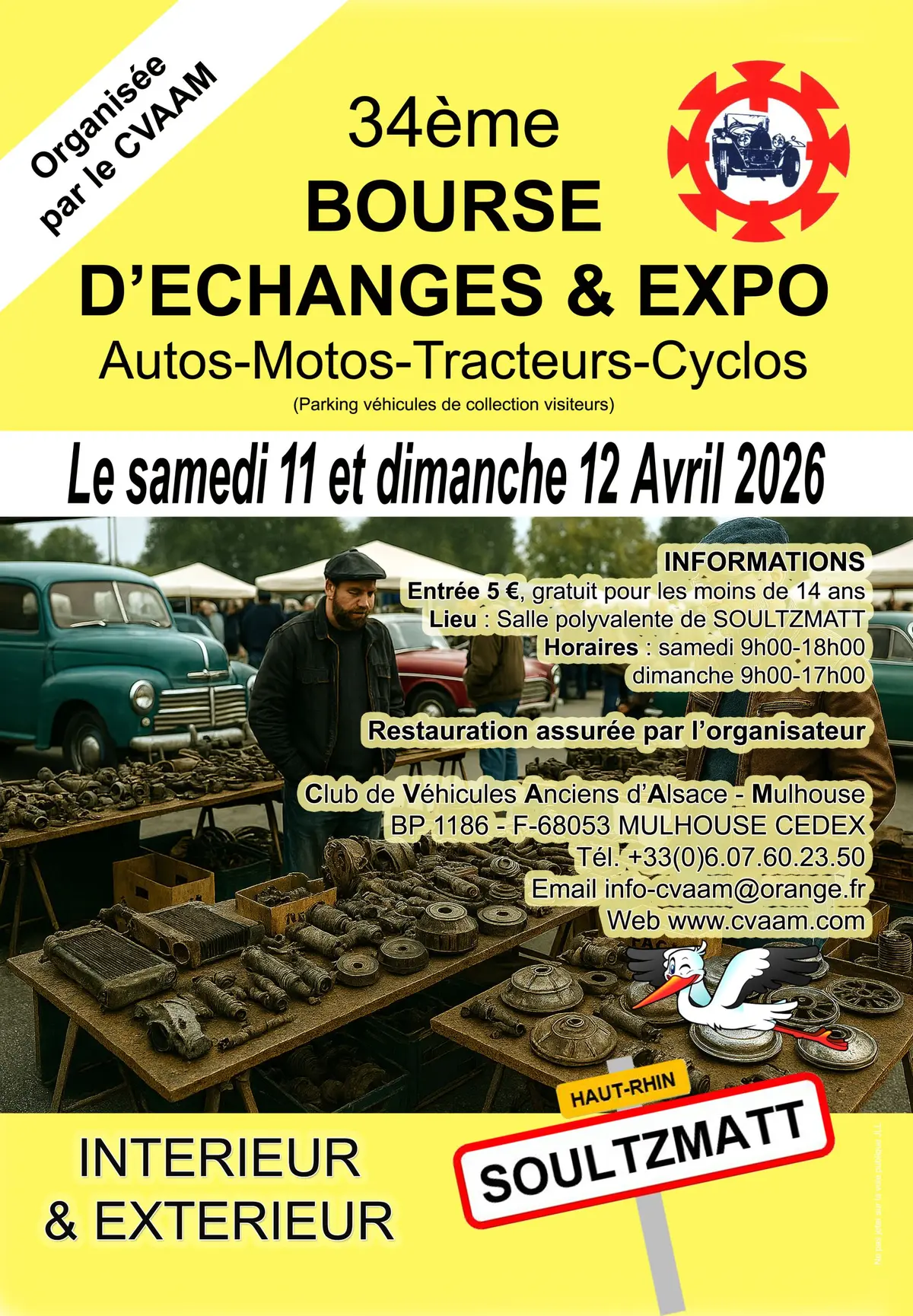 Bourse d'échange & expo autos, motos, cyclos, tracteurs à Soultzmatt 2026