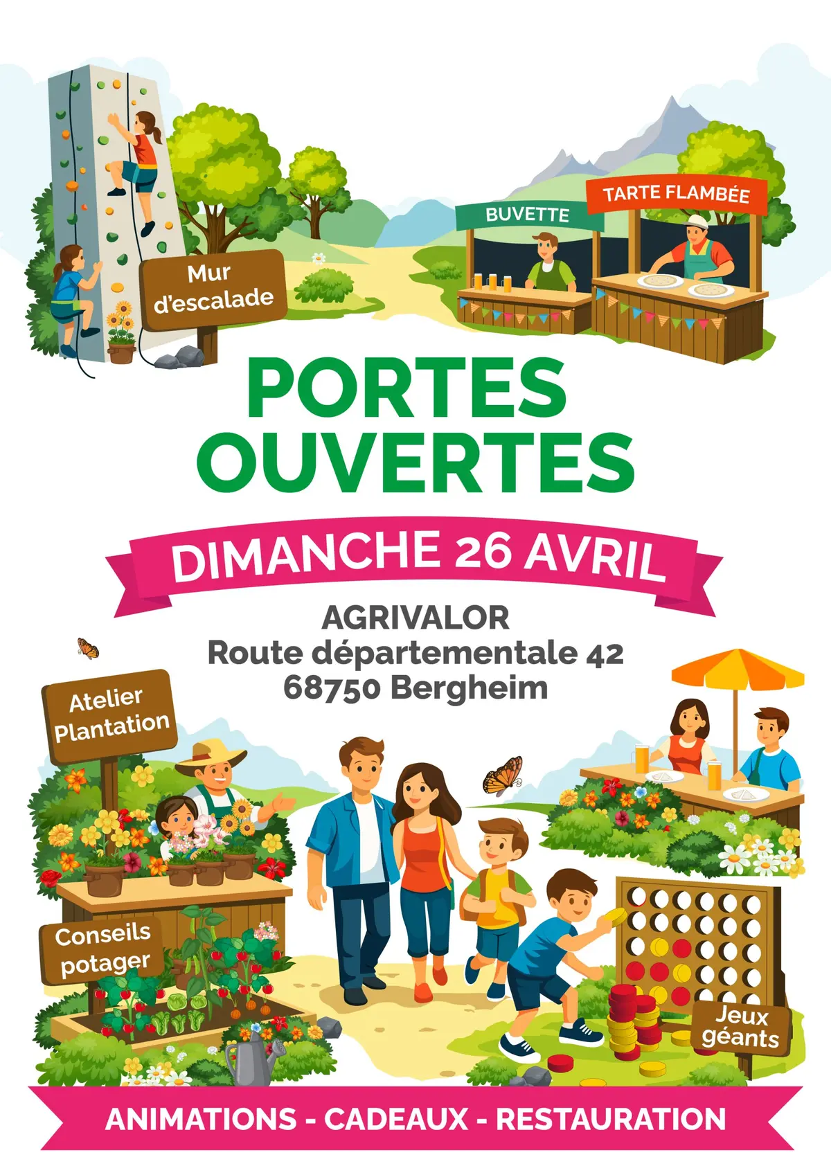 Portes Ouvertes Agrivalor à Bergheim : jardin, animations & famille