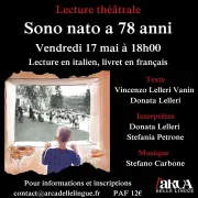 Lecture théâtrale : sono nato a 78 anni (lecture en italien, livret en français)