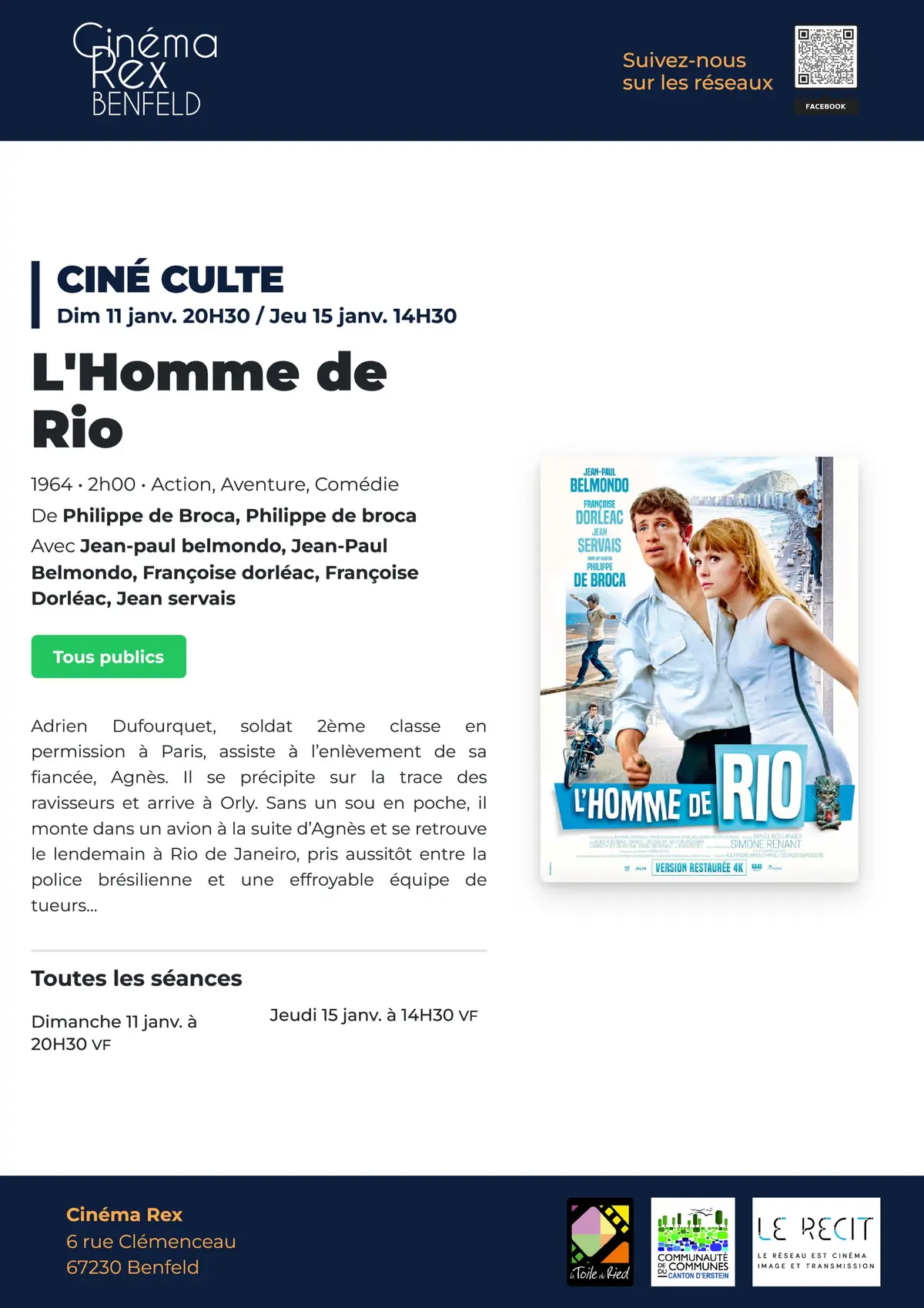 Ciné café : l'homme de Rio