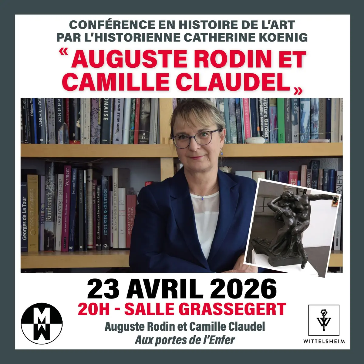 Conférence en histoire de l'art Auguste Rodin et Camille Claudel 