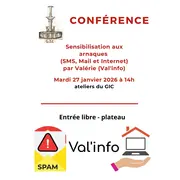 Conférence de sensibilisations aux arnaques (SMS, Mail et Internet)
