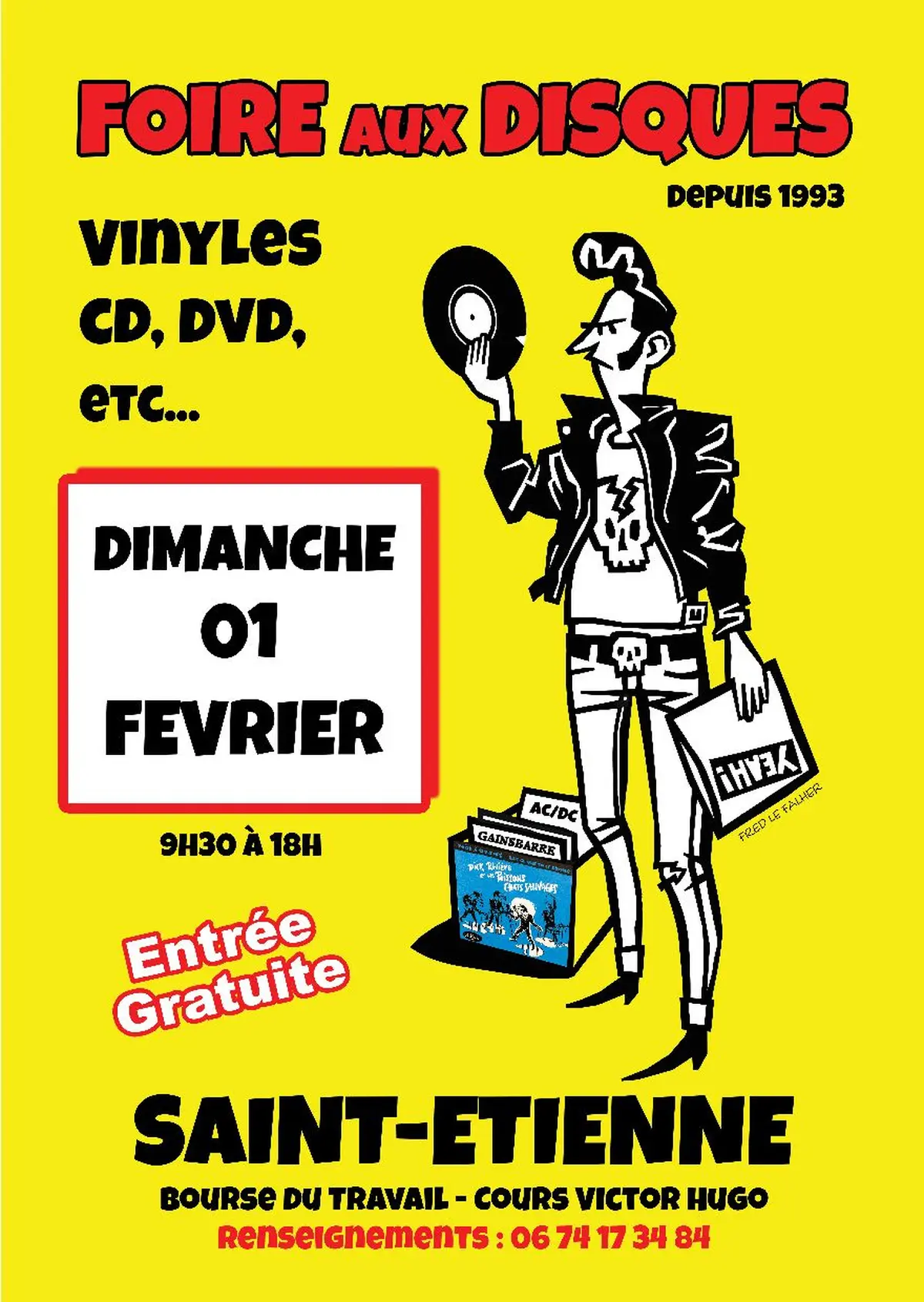 33ème FOiRE AUX DiSQUES de SAiNT ETiENNE-42 : Dimanche 1er Février 2026