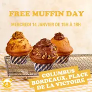 Columbus Café organise un Free Muffin Day à Bordeaux.