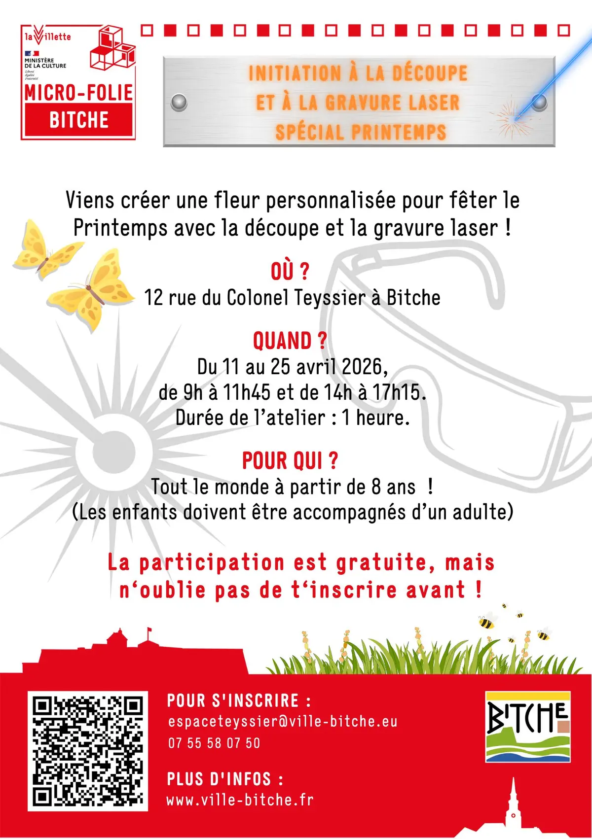 Initiation à la découpe et à la gravure laser Spécial Printemps