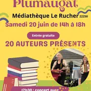 Salon du livre Plumaugat 20 juin.