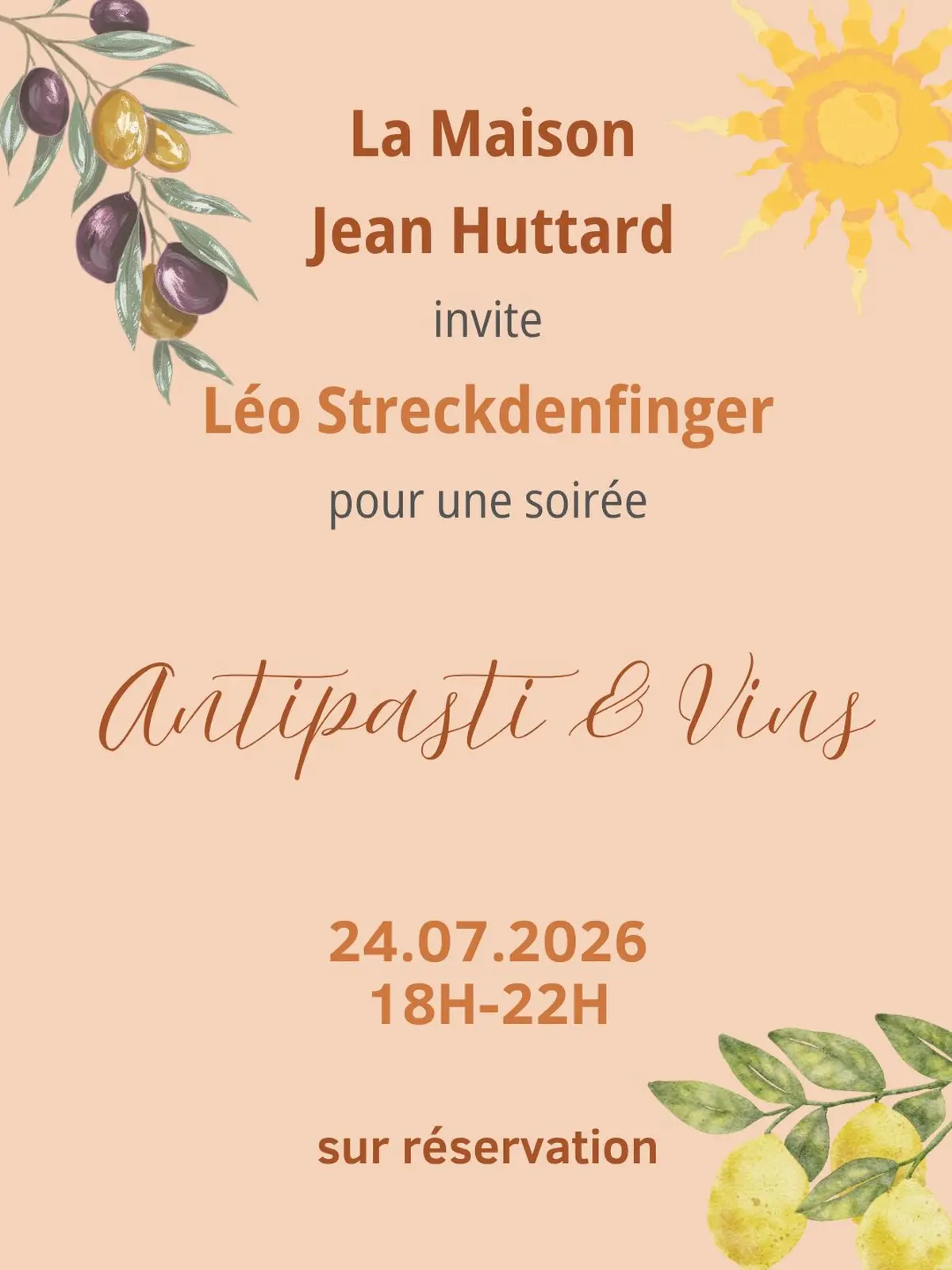Antipasti & Vins à la Maison Jean Huttard