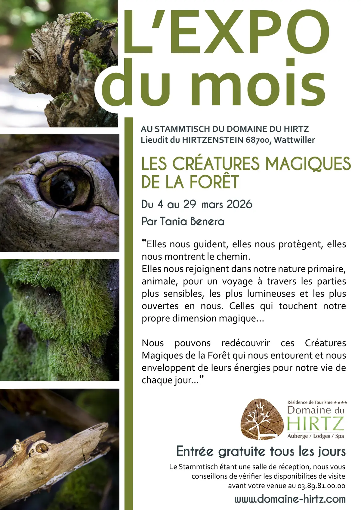 « Les créatures magiques de la forêt » par Tania Benera au Domaine du HIRTZ