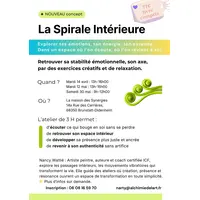 Atelier Spirale Intérieure - Nouveau concept - Explorer Emotions, énergie, axe &copy; Nancy Wattié - NARTY artist