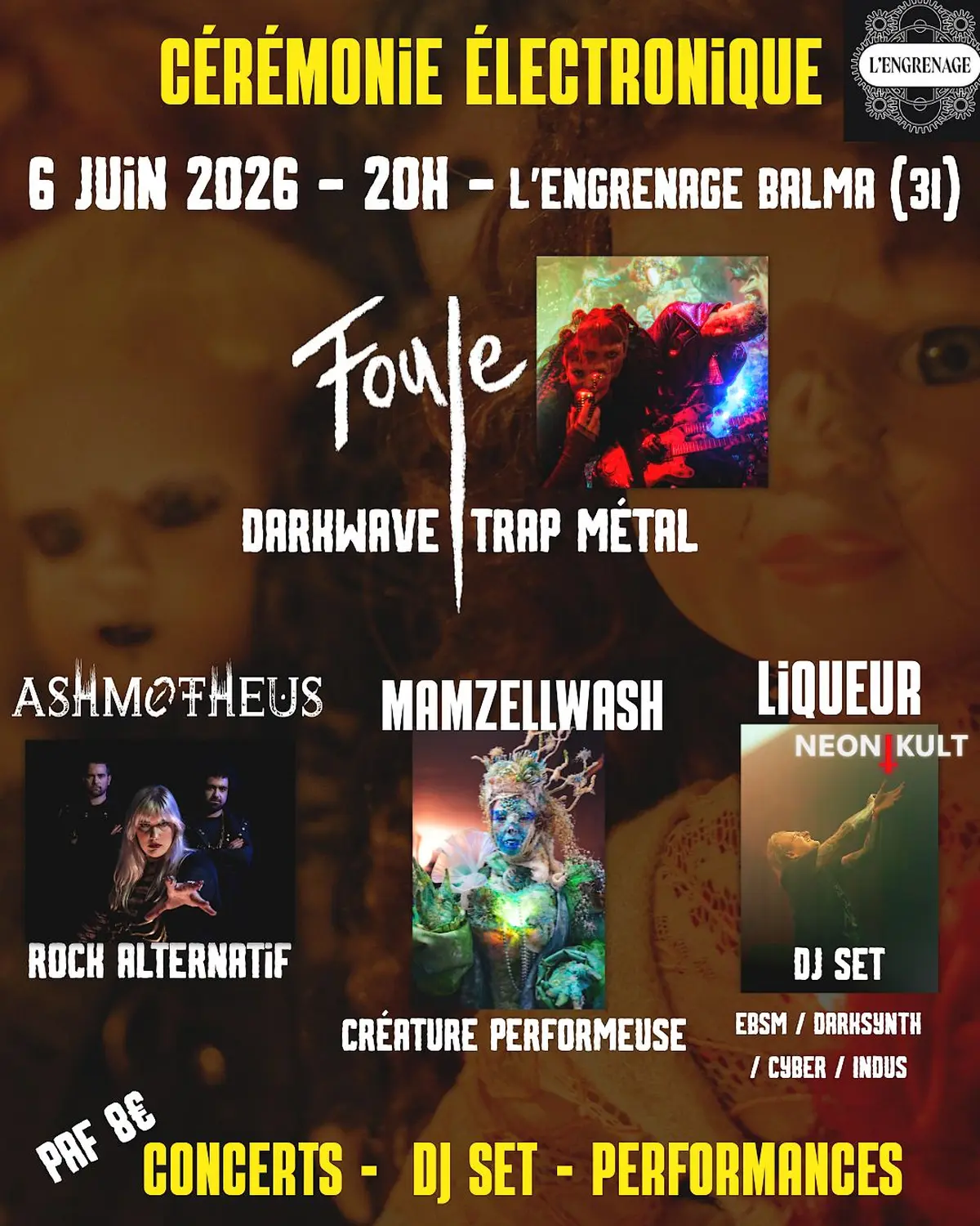 FOULE : Cérémonie électronique : Electro Rock Dark Metal 