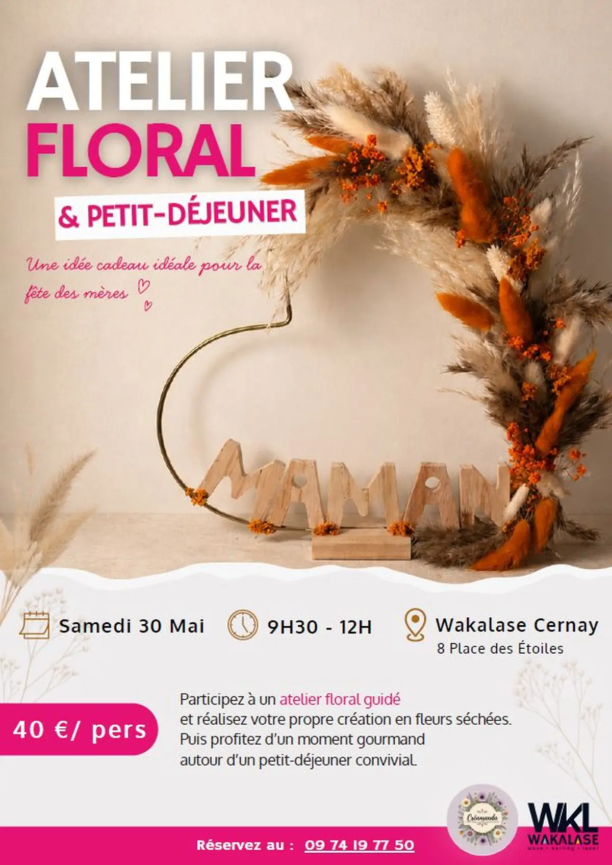 Atelier floral et petit déjeuner - fête des meres  