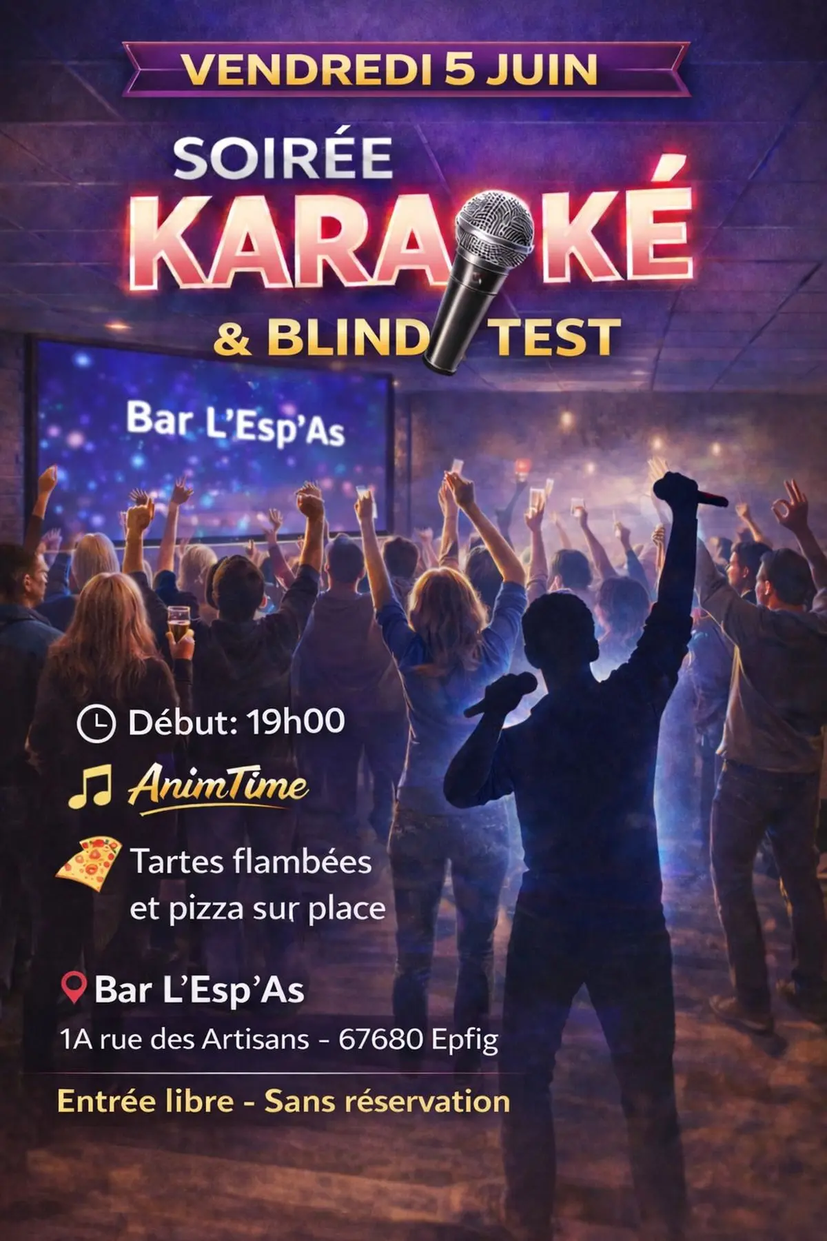 Soirée karaoké et blind test