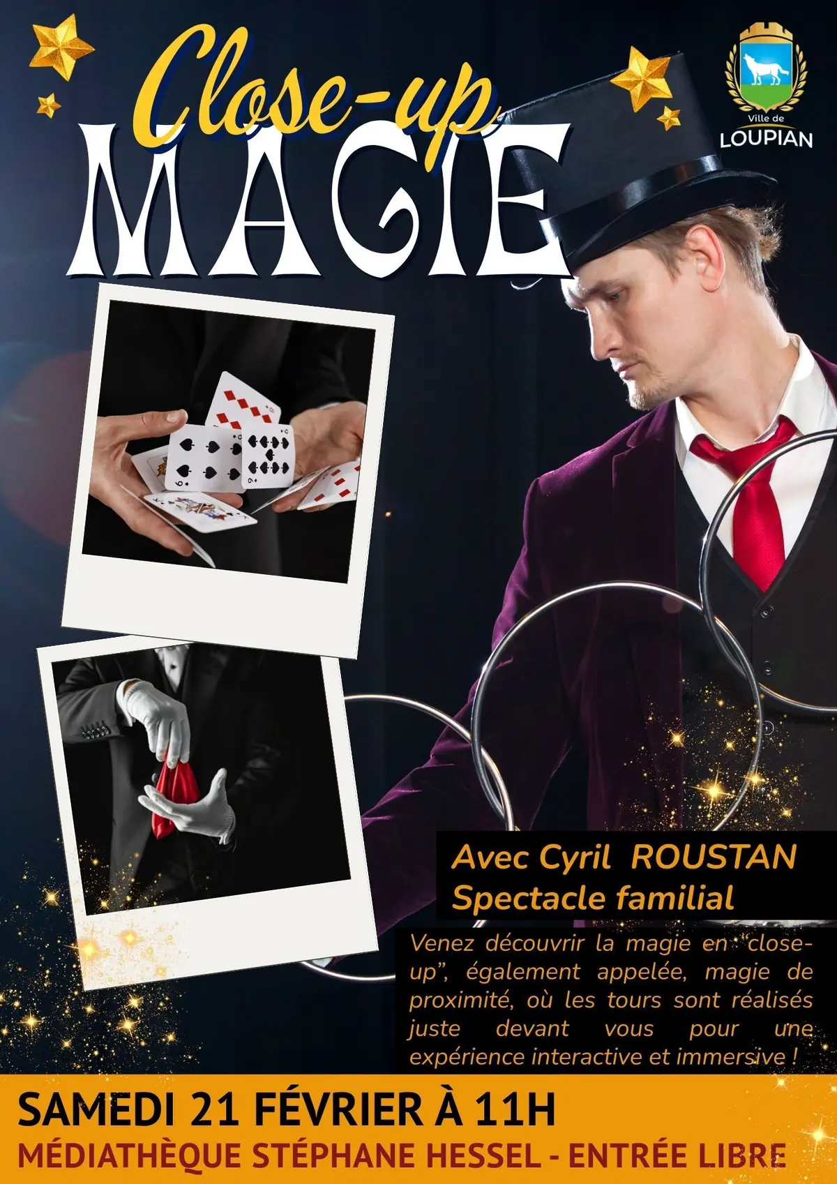 Spectacle de magie en close-up