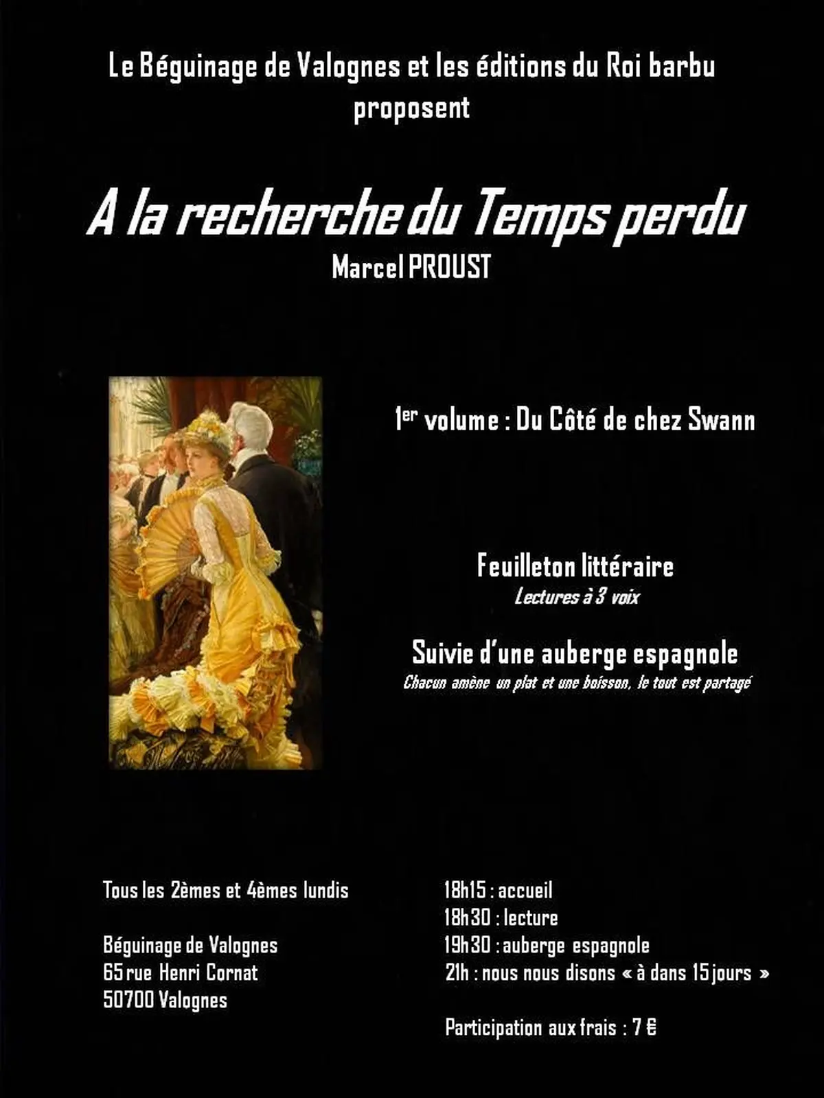 Feuilleton littéraire A LA RECHERCHE DU TEMPS PERDU de Marcel Proust