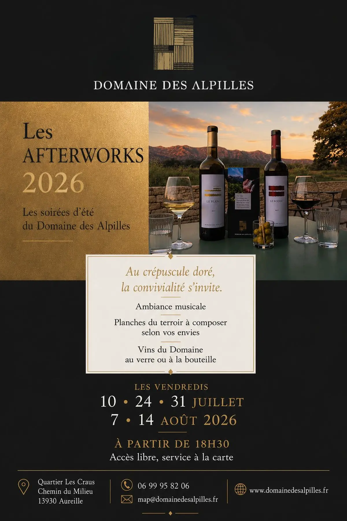 | Les Afterworks d'été au Domaine des Alpilles |