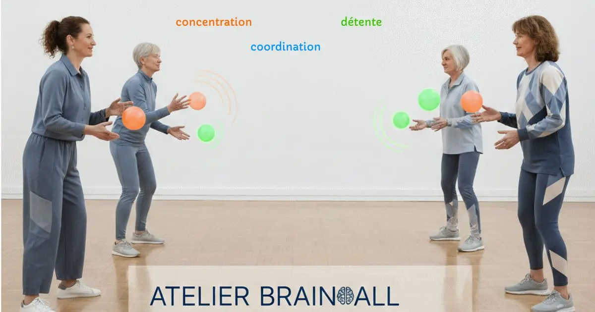 Atelier découverte BrainBall mouvements rythmés à La Comète