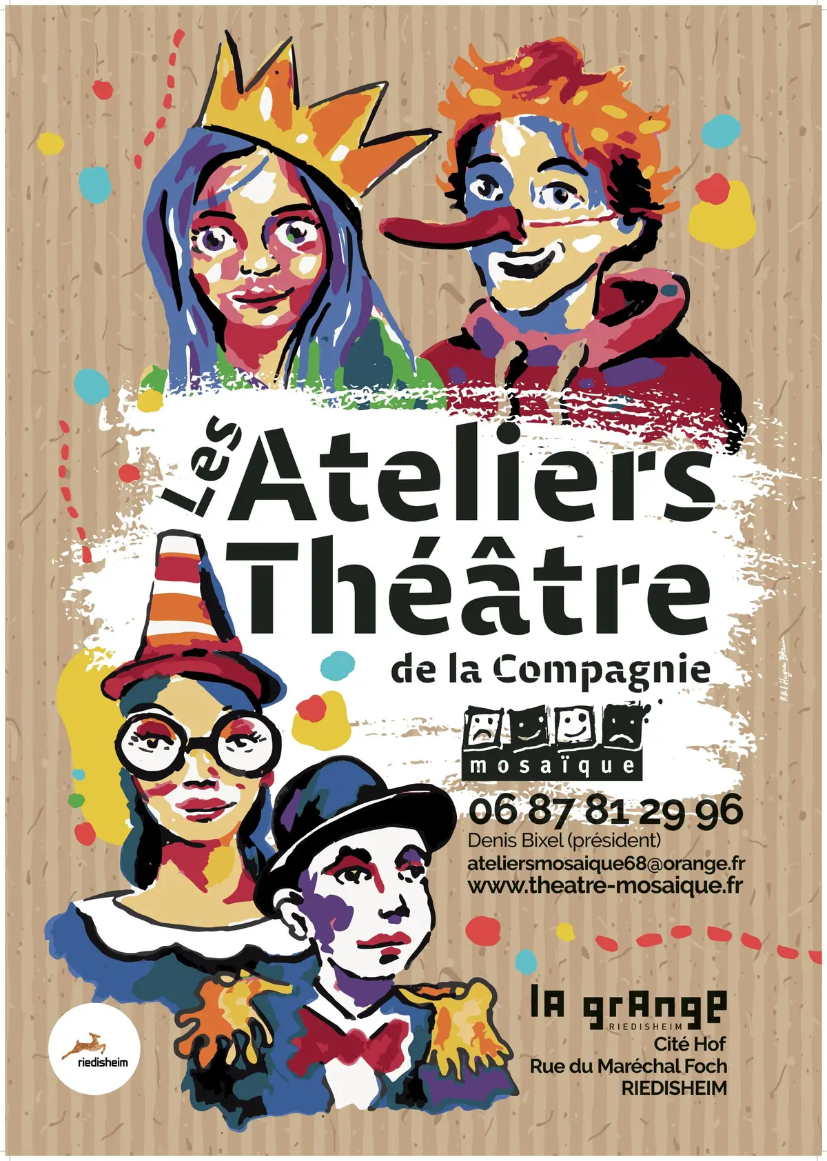 Spectacles des ateliers théâtre de la compagnie Mosaïque