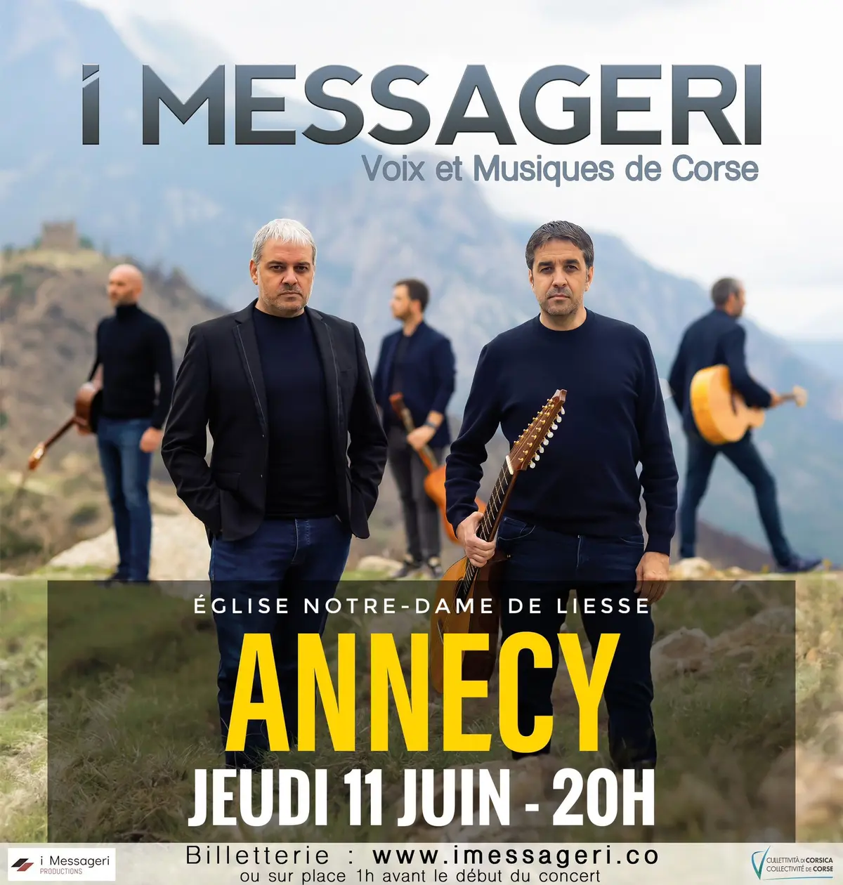 Concert groupe I MESSAGERI (Voix et musiques de Corse)