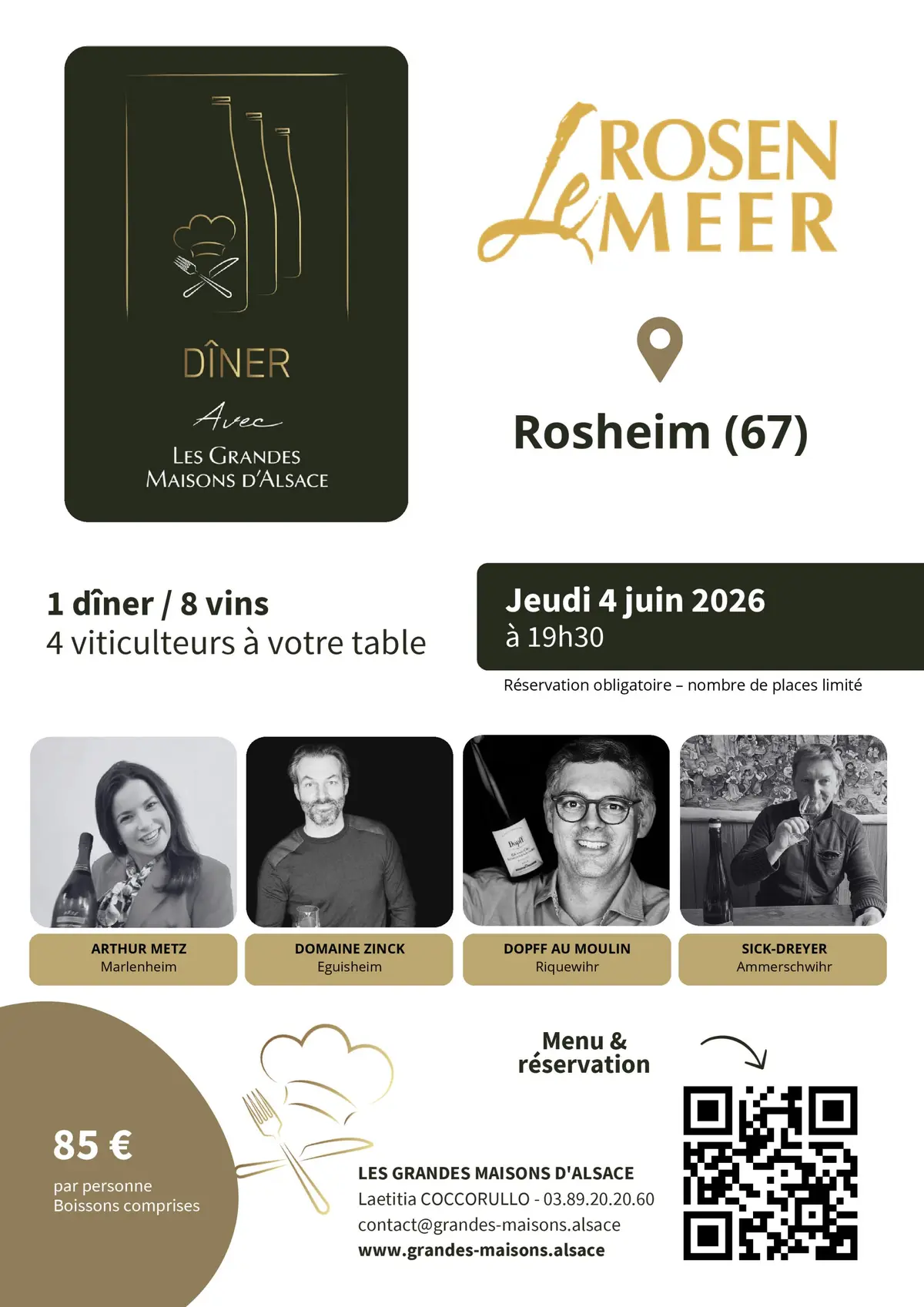 Diner avec les Grandes Maisons d'Alsace