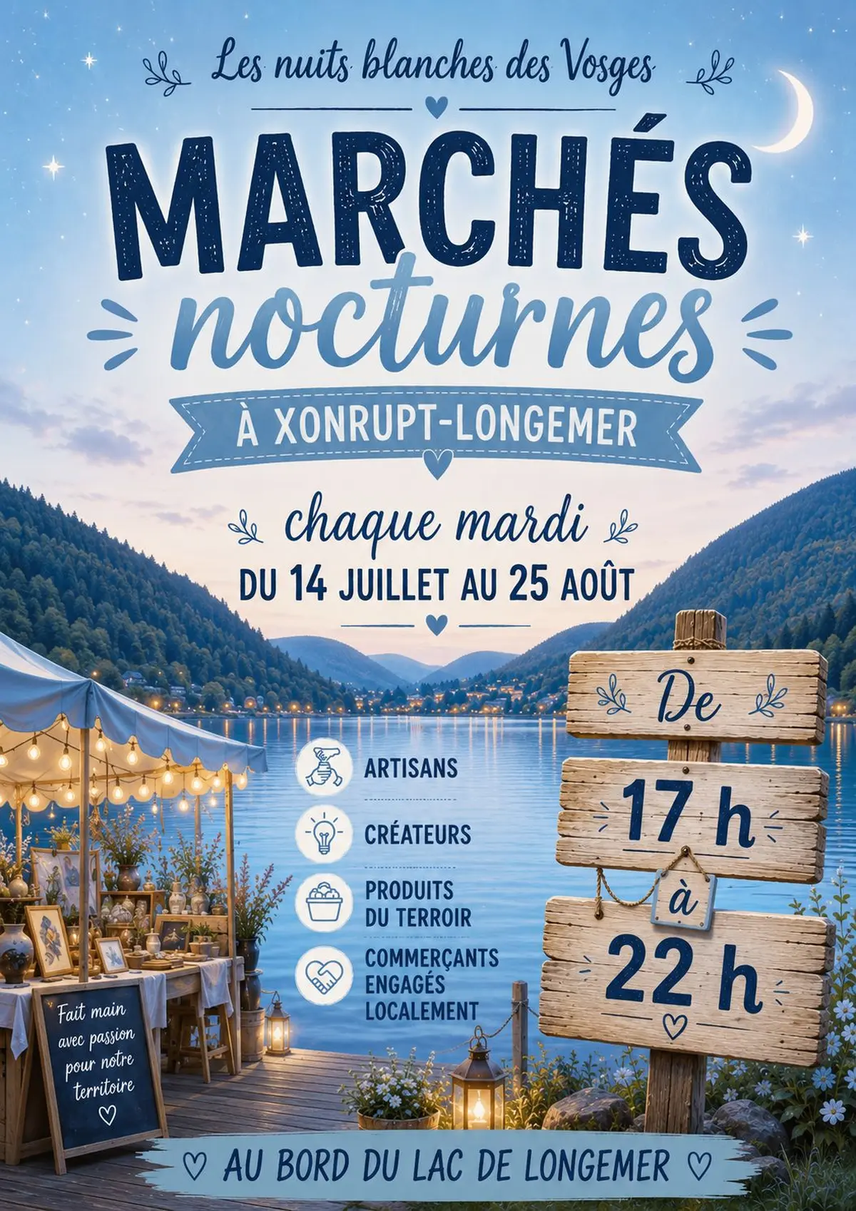 Marché Nocturne  les nuits blanches des Vosges Xonrupt-Longemer