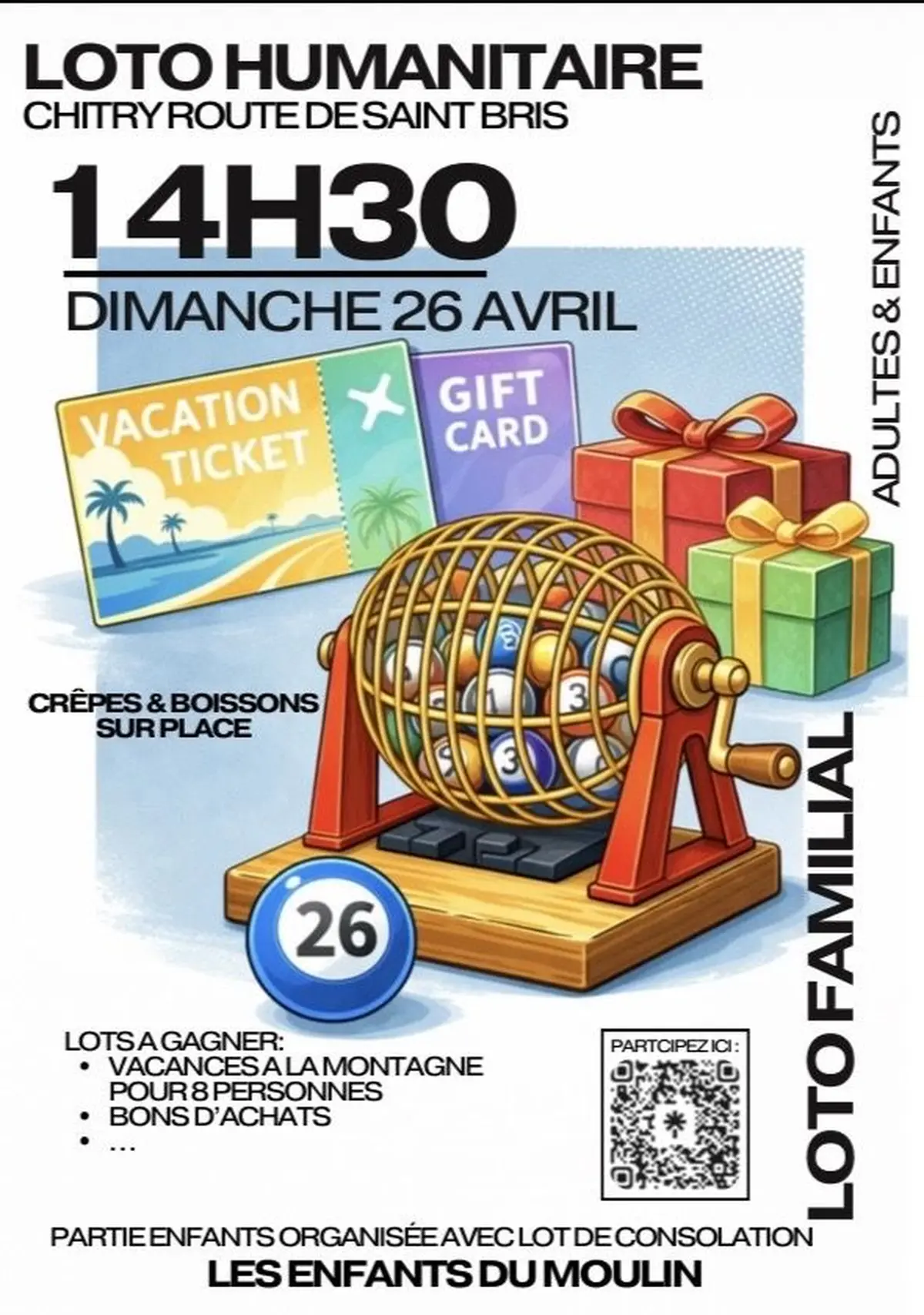 Loto humanitaire - Les enfants du Moulin 