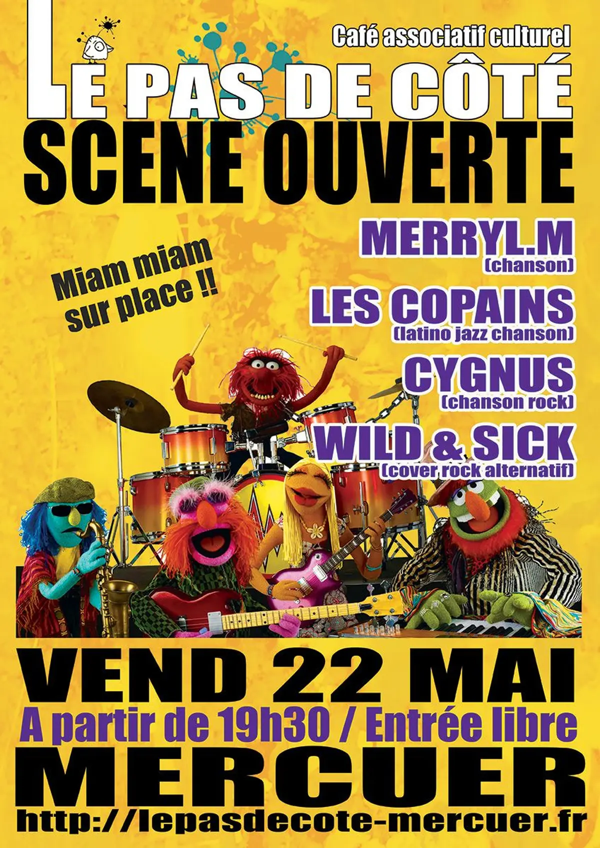 Scène ouverte avec Merryl M, les Copains, Cyngus, Wild & Sick