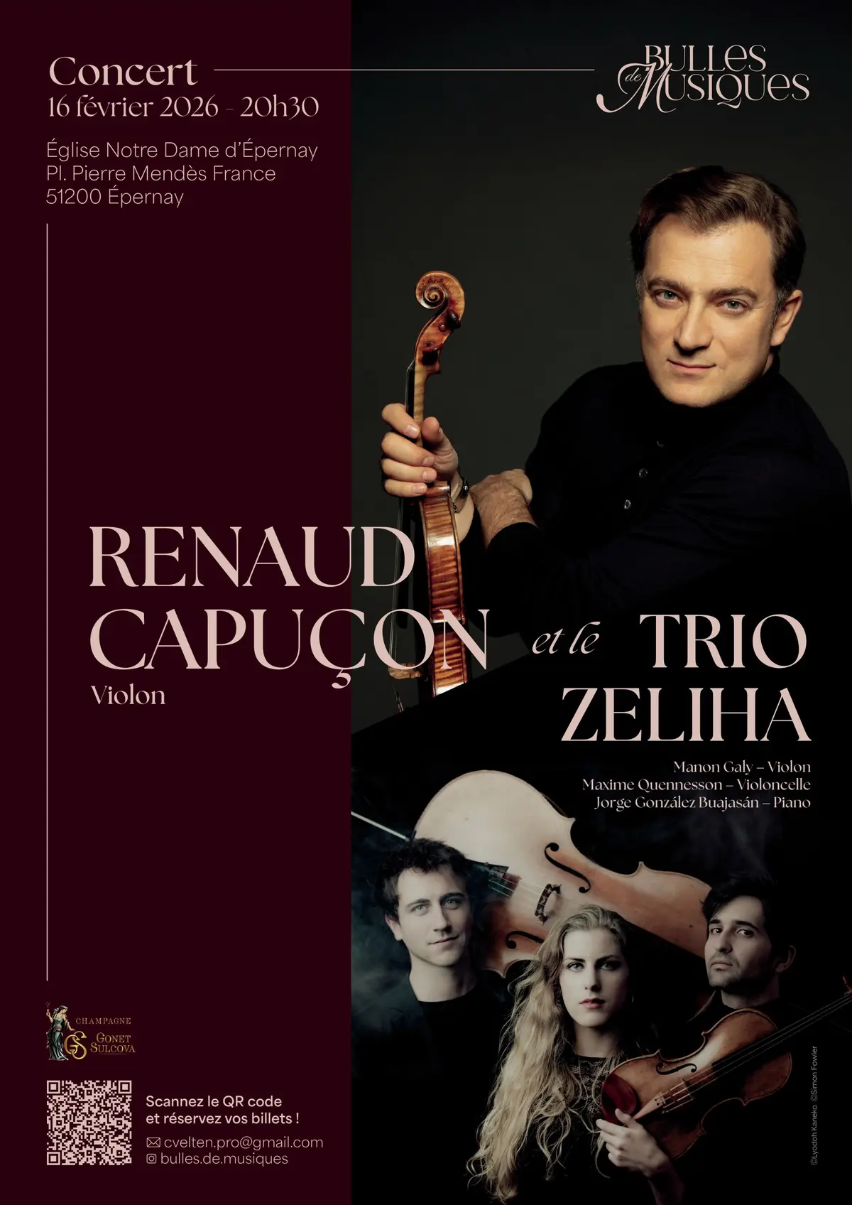 Concert de Renaud Capuçon et du Trio Zeliha