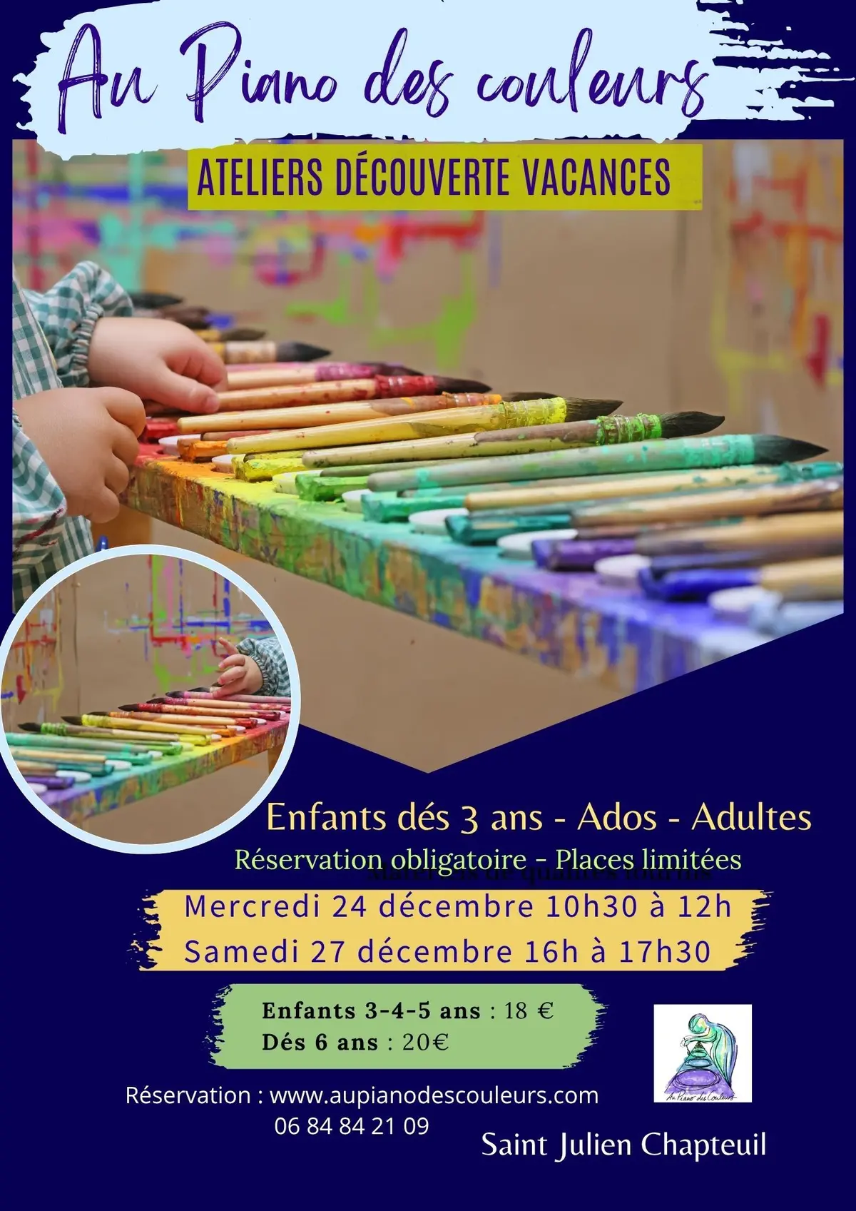 Atelier Découverte Peinture Vacances Noel